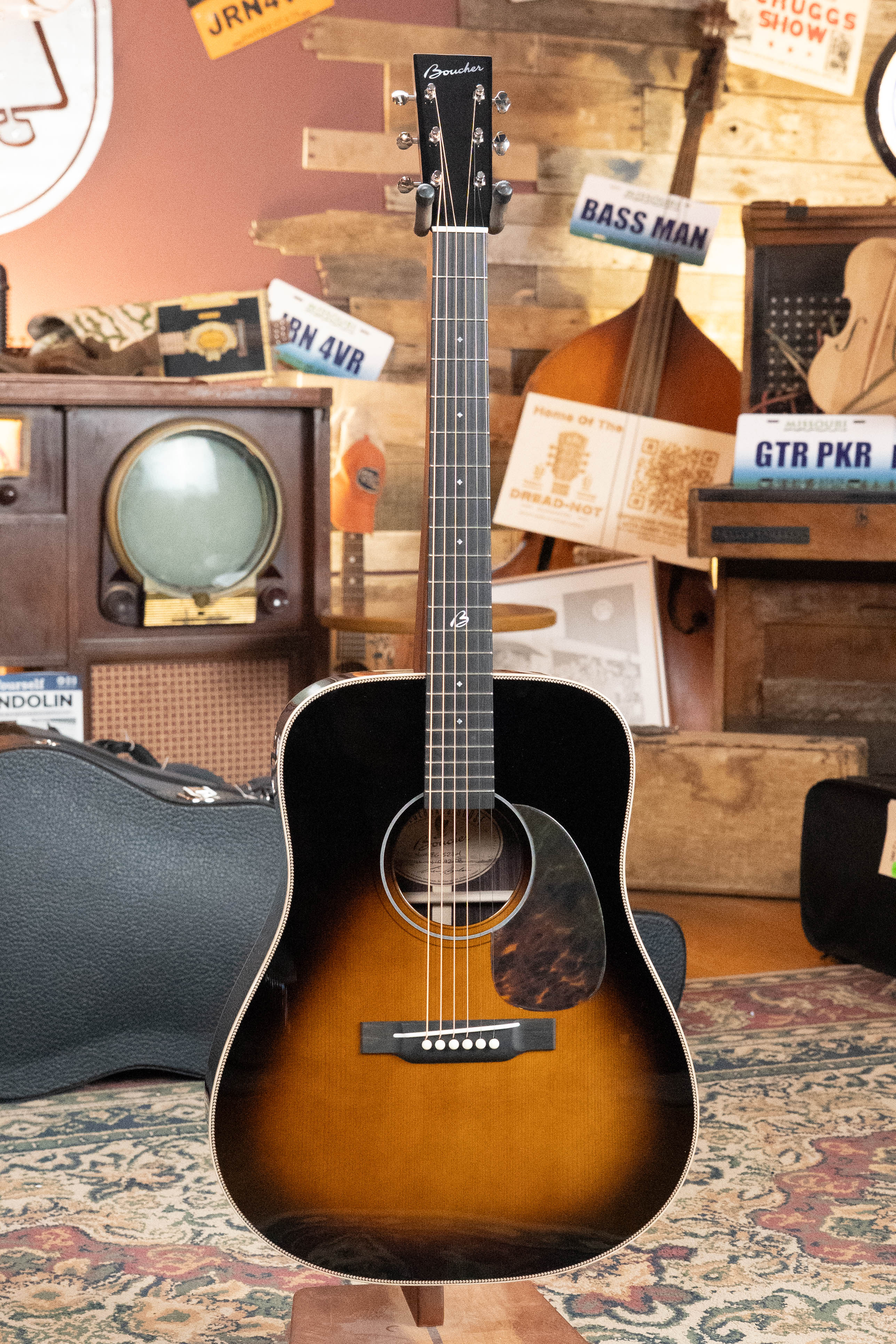 *New 2026 NAMM Model* Boucher BG-52-BM Adirondack/Rosewood Bluegrass Goose Master Pack Tobacco Burst Dreadnought Acoustic Guitar #1392