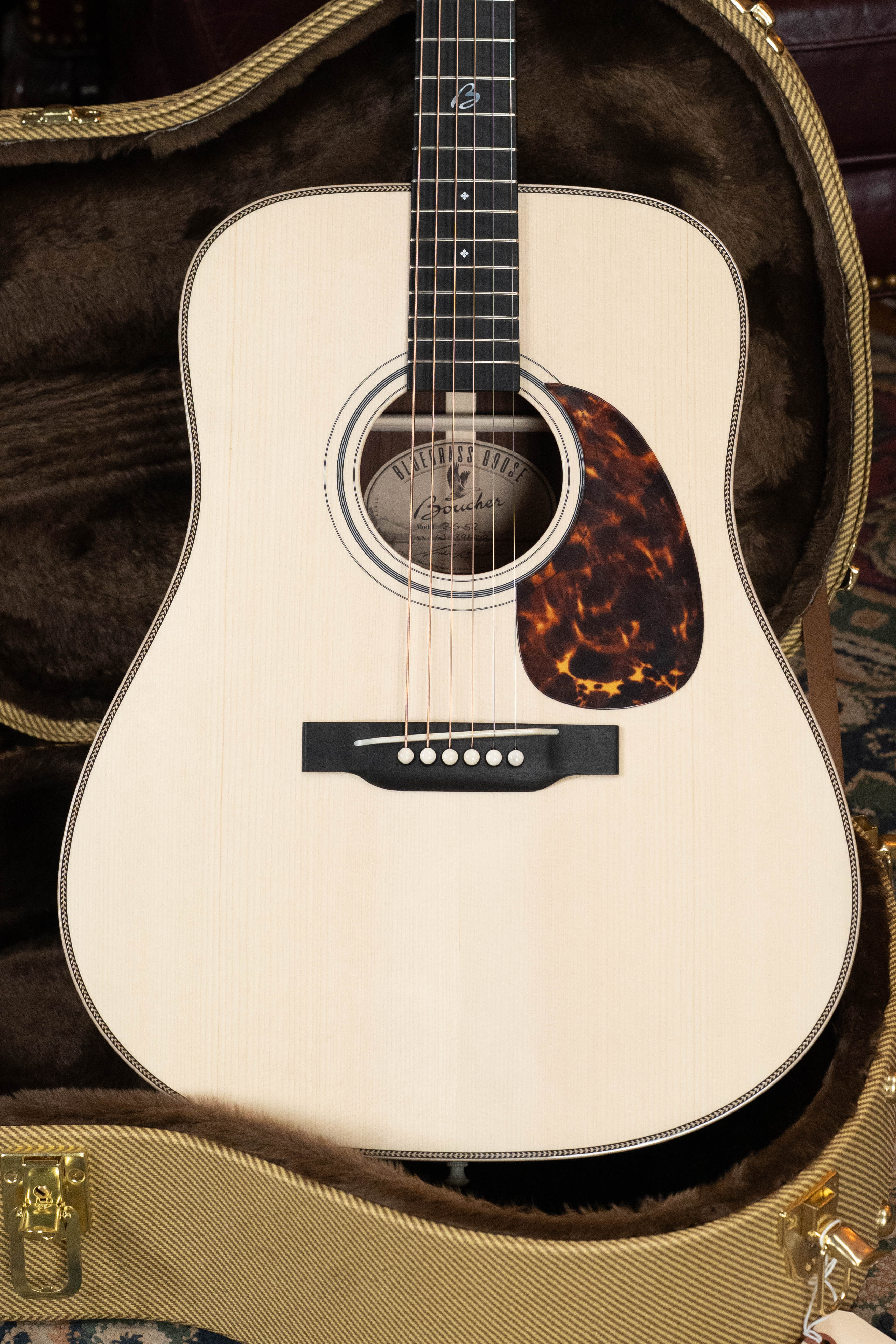 PRE-ORDER DEPOSIT ONLY *New 2026 NAMM Model* Boucher BG-52 Adirondack/Rosewood Bluegrass Goose Dreadnought Acoustic Guitar