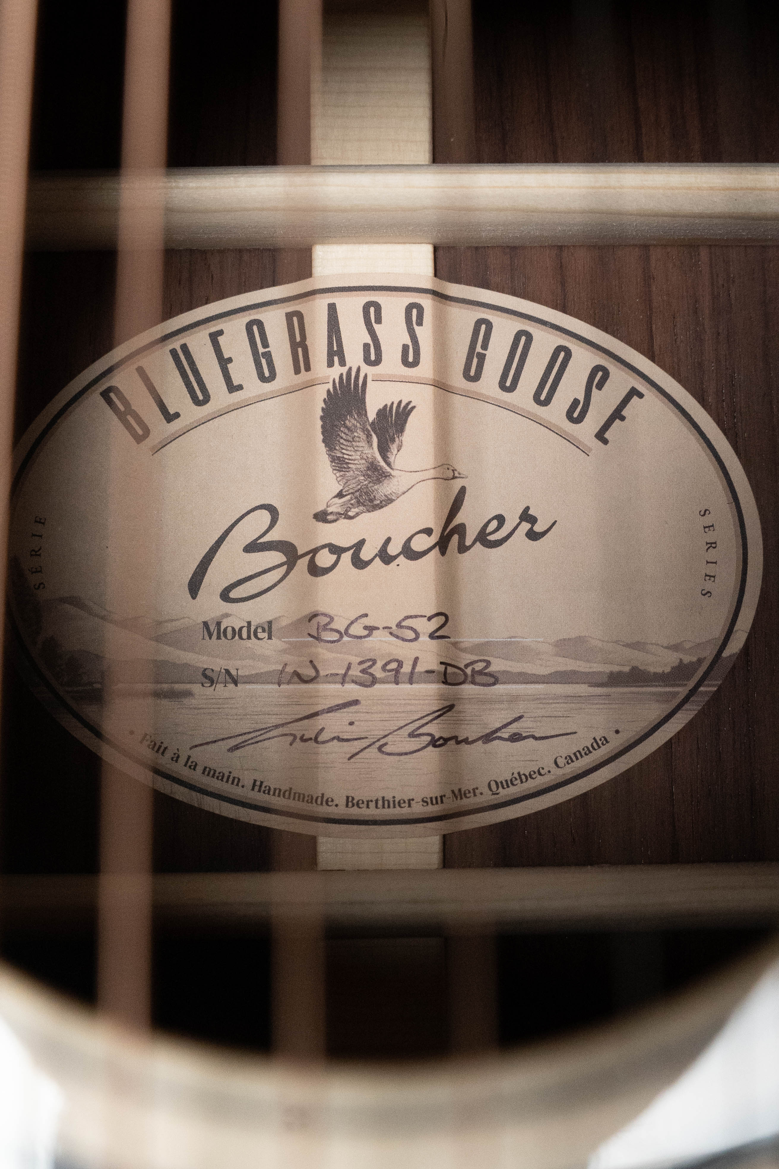 *New 2026 NAMM Model* Boucher BG-52 Adirondack/Rosewood Bluegrass Goose Dreadnought Acoustic Guitar #1391
