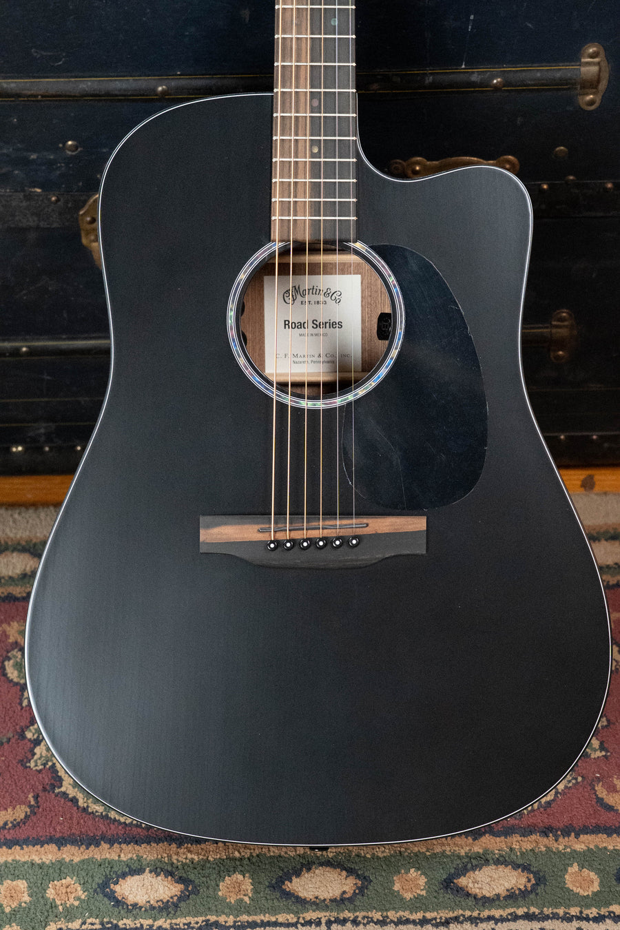 *New 2026 Model* Martin DC-10E Modern Black Road Series Spruce/Sapele Cutaway Dreadnought Guitar w/Martin Electronics #9162