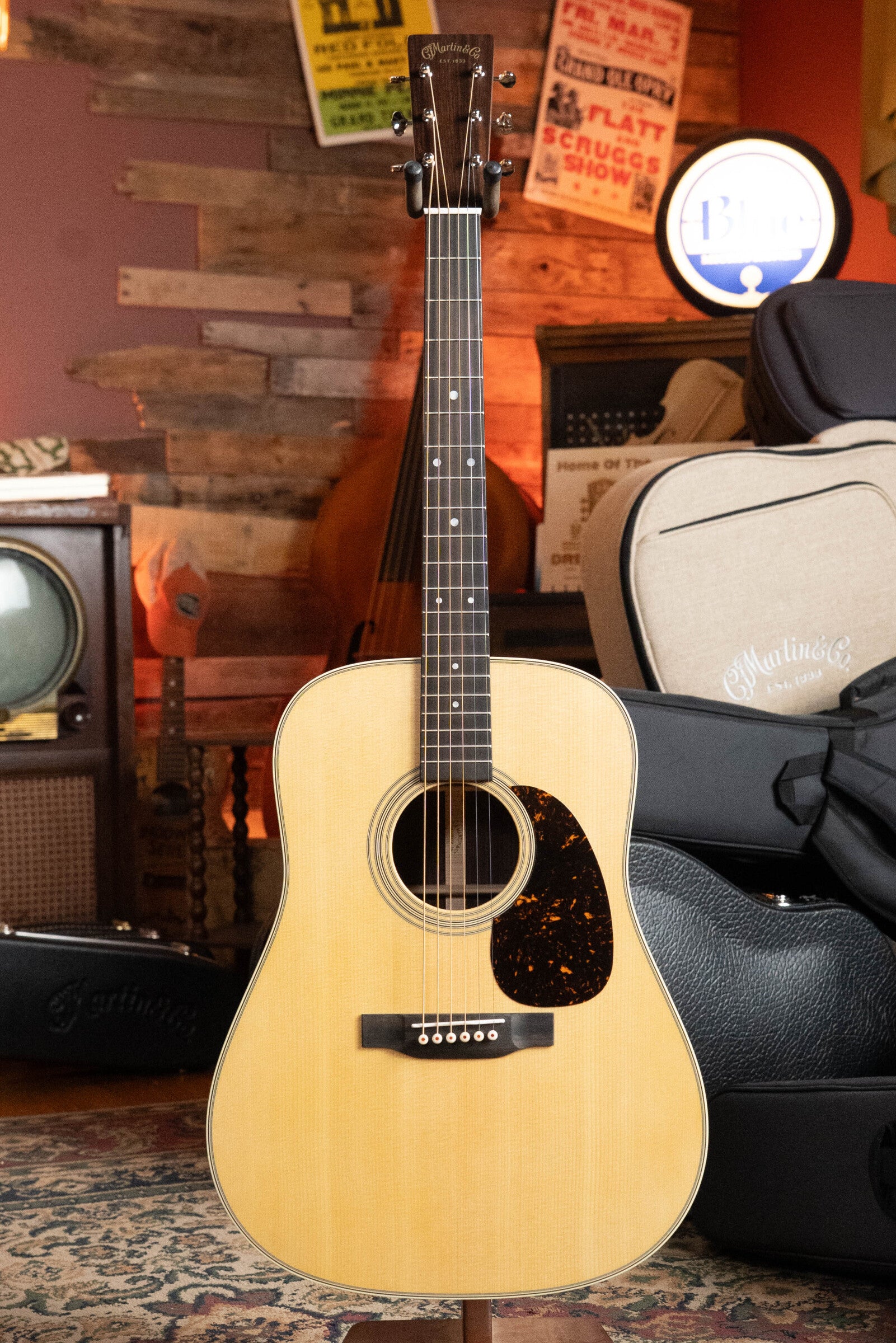 *New 2025 Model* Martin D-28 Satin Spruce/Indian Rosewood Dreadnought Acoustic Guitar #8819