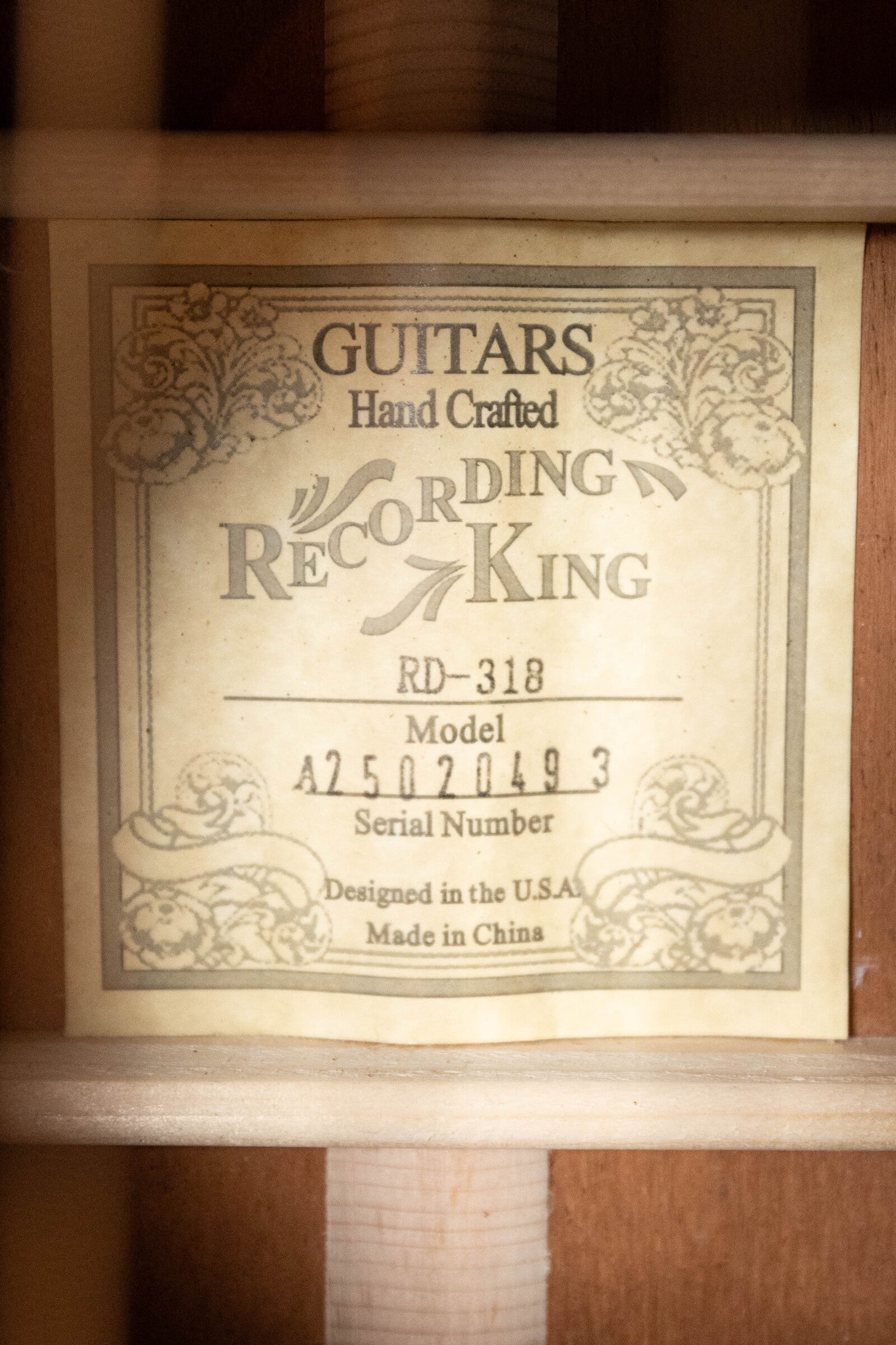 Recording King RD-318 Aged Adirondack/African Mahogany Dreadnaught Acoustic Guitar #0493