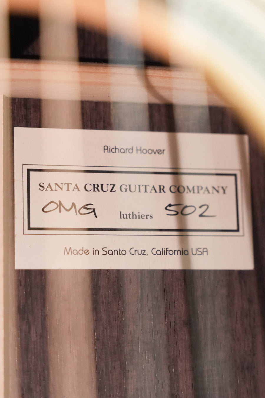 Santa Cruz OMG Founder Acoustic Guitar #502