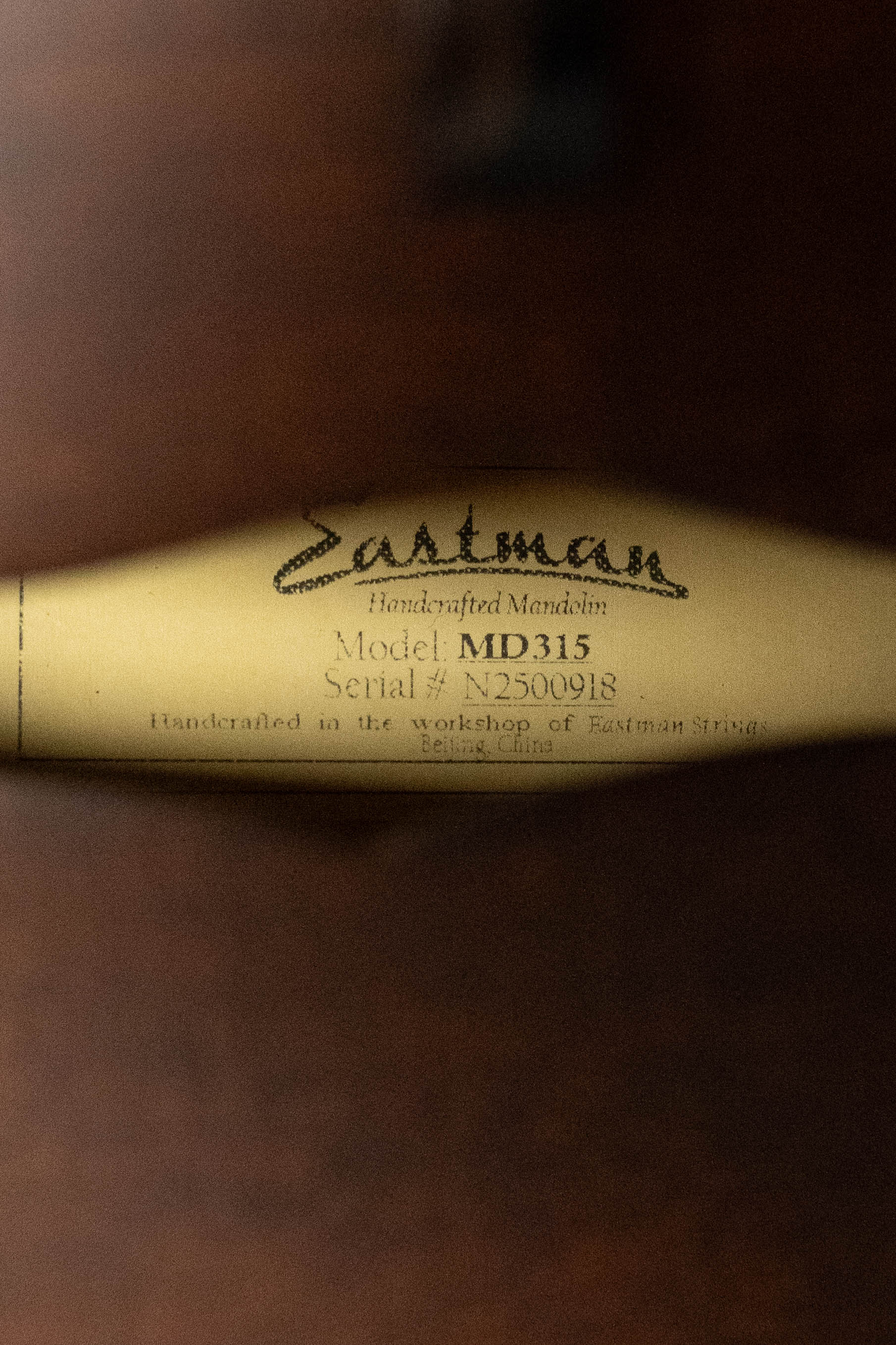 *Shoppe Worn* Eastman MD315 F-Style Hand-Carved Mandolin #0918