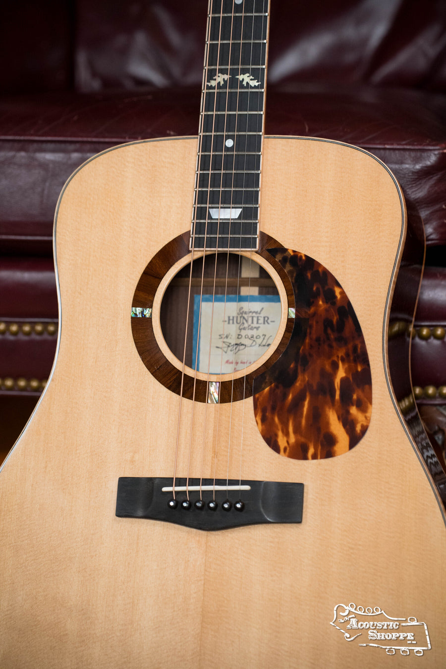 Dreadnought acoustic guitar with Sitka spruce top, tortoiseshell pickguard, and East Indian rosewood bridge and fretboard. - Squirrel Hunter Rosewood Dreadnought Sitka Spruce/ East Indian Rosewood- Local Luthier Showcase - Default Title