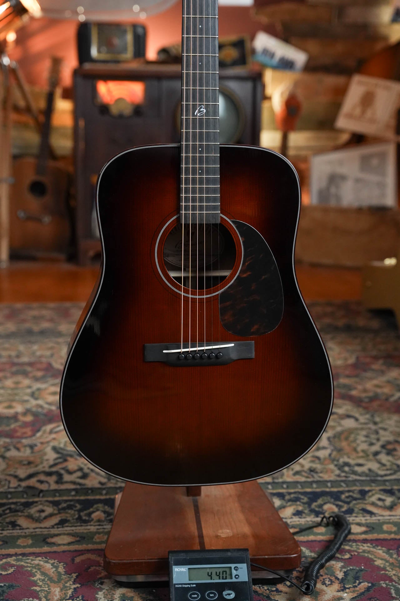 *Stage Ready* Boucher BG-42T-BG Torrefied Adirondack/Torrefied Mahogany Bluegrass Goose Ambertone Burst Gold Pack Dreadnought Acoustic Guitar #1074