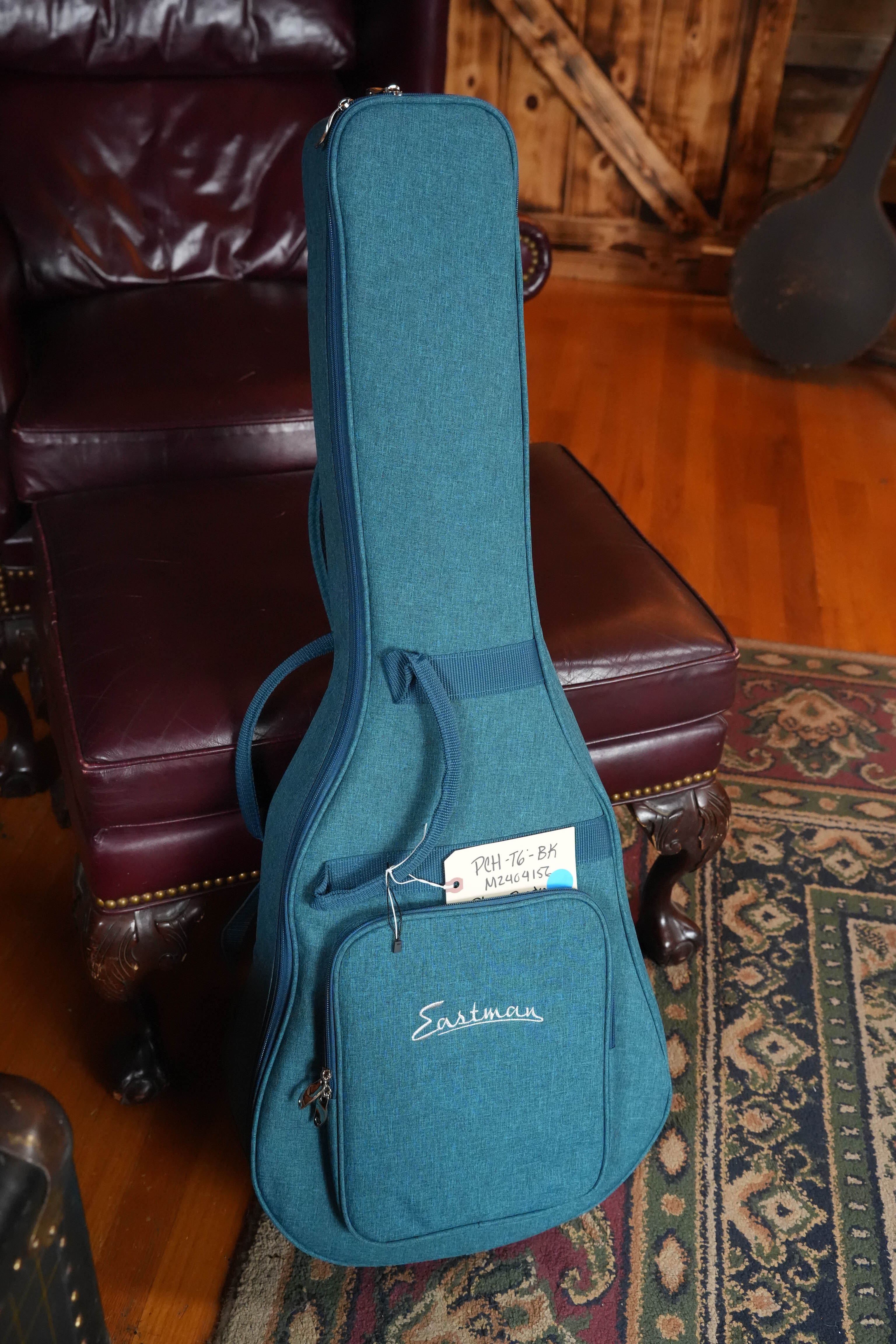 *Stage Ready* Eastman PCH2-TG-BK Black Top Travel Acoustic Guitar #4156