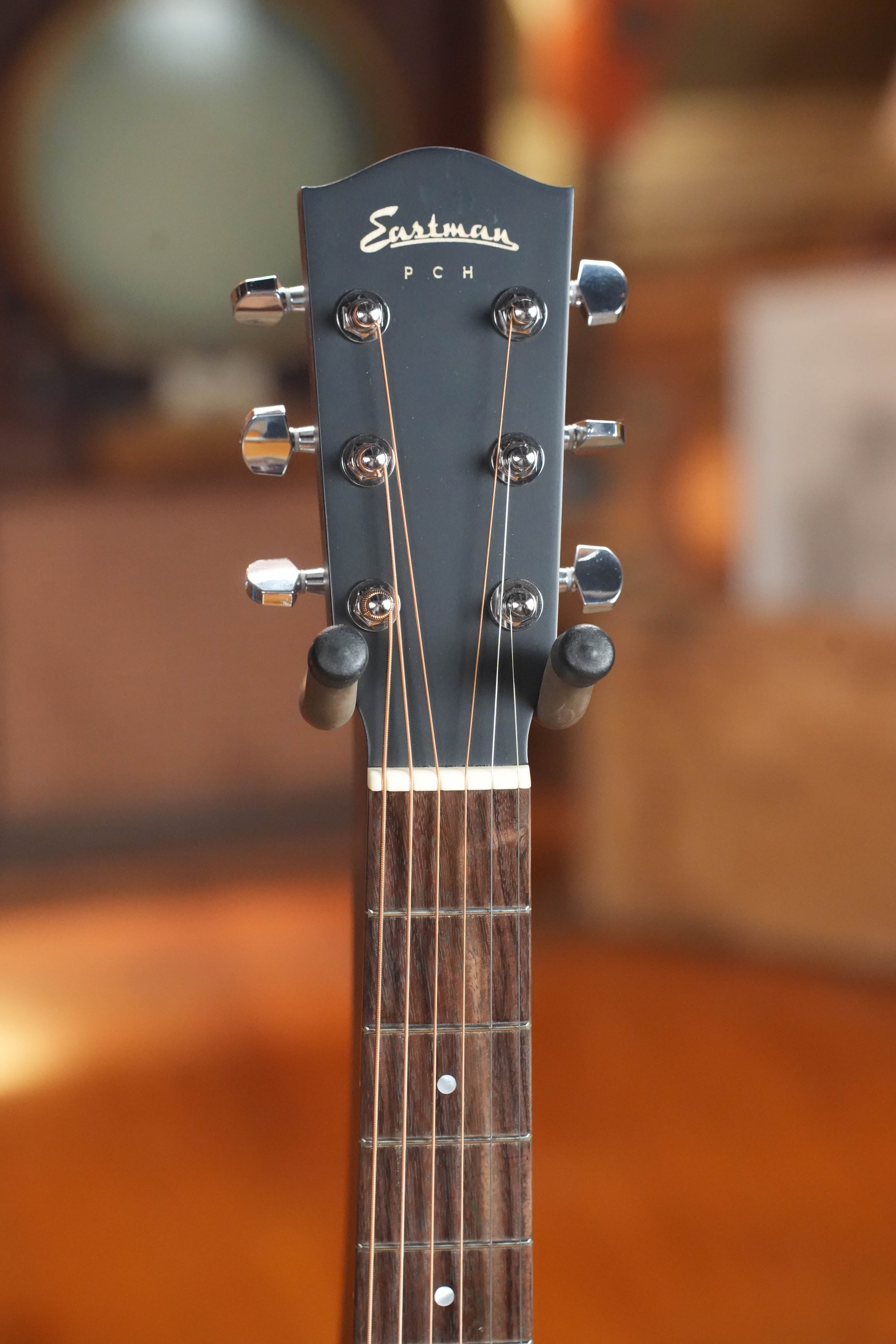 *Stage Ready* Eastman PCH2-TG-BK Black Top Travel Acoustic Guitar #4156