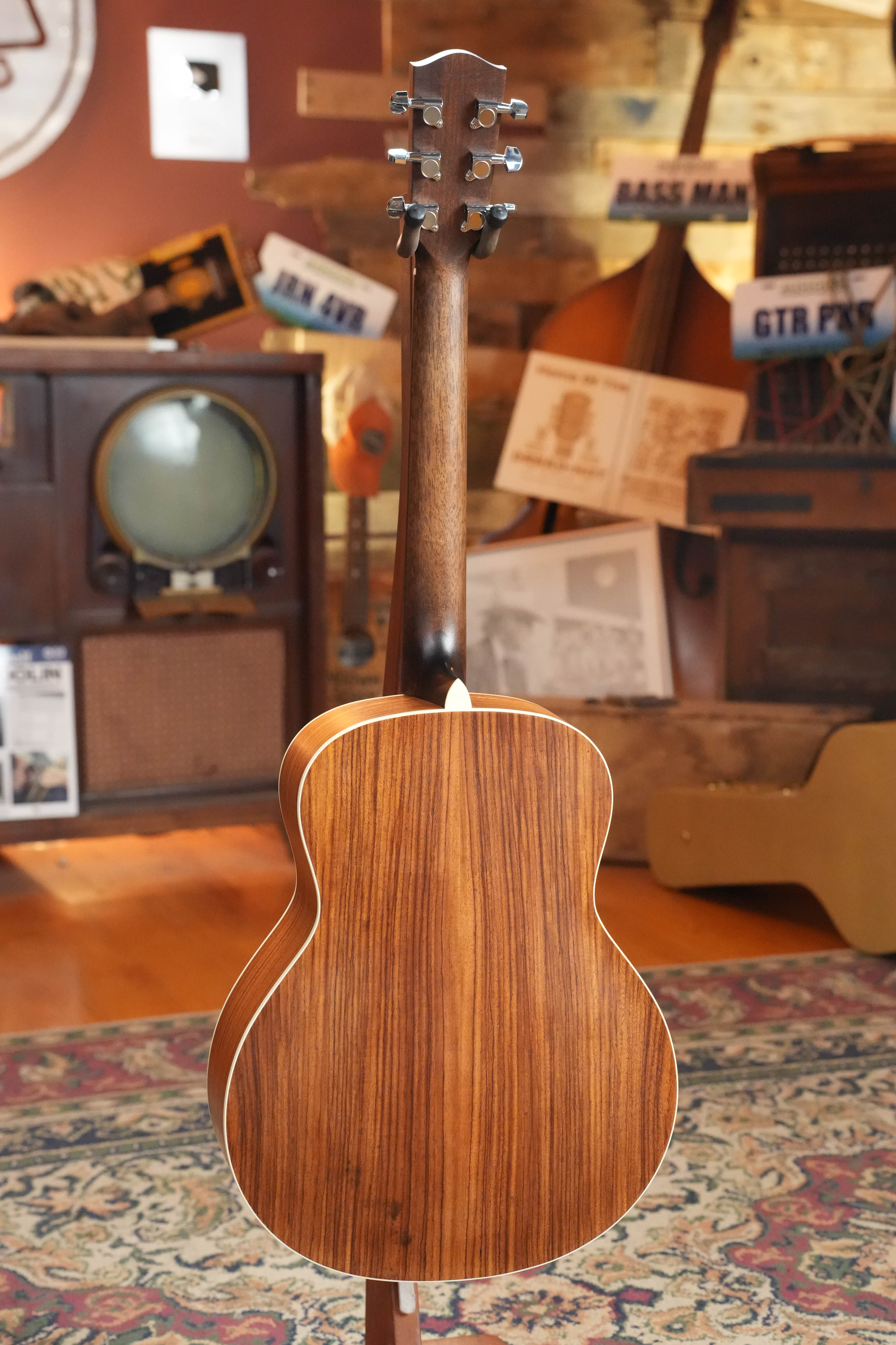 *Stage Ready* Eastman PCH2-TG-BK Black Top Travel Acoustic Guitar #4156