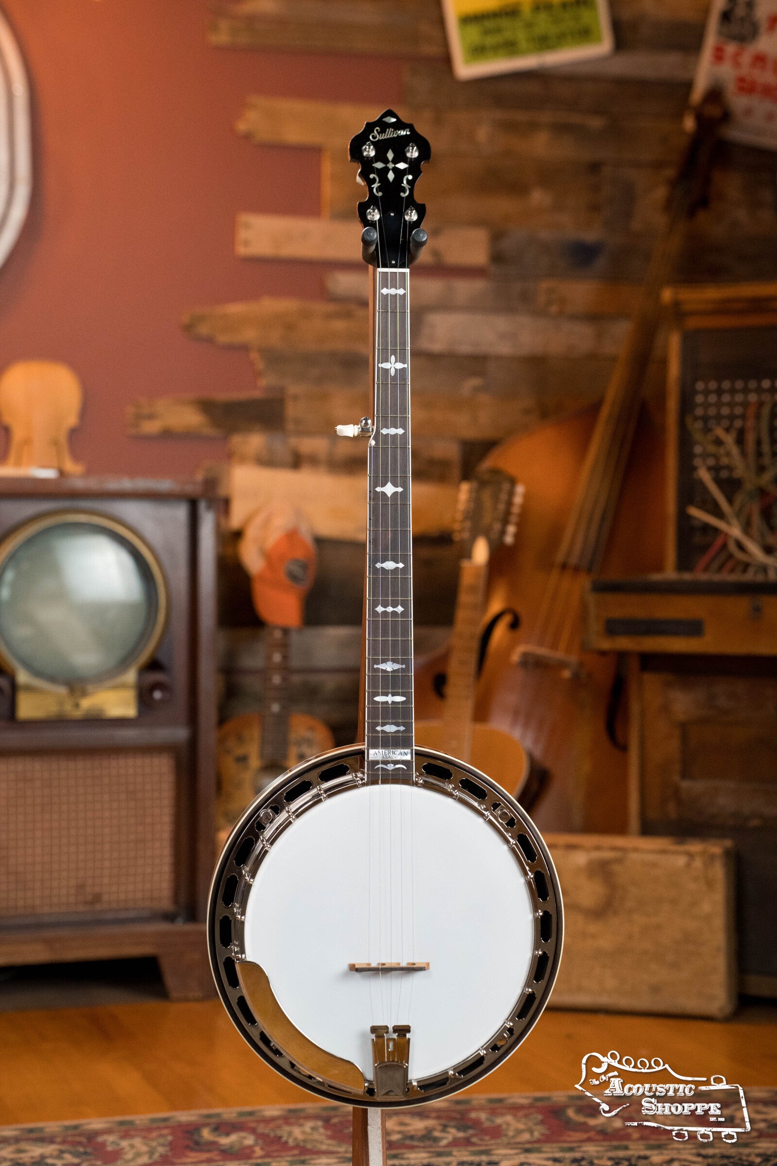 Sullivan American Classic 75 "Leaves and Bows" Pattern Mahogany Resonator Banjo #0241