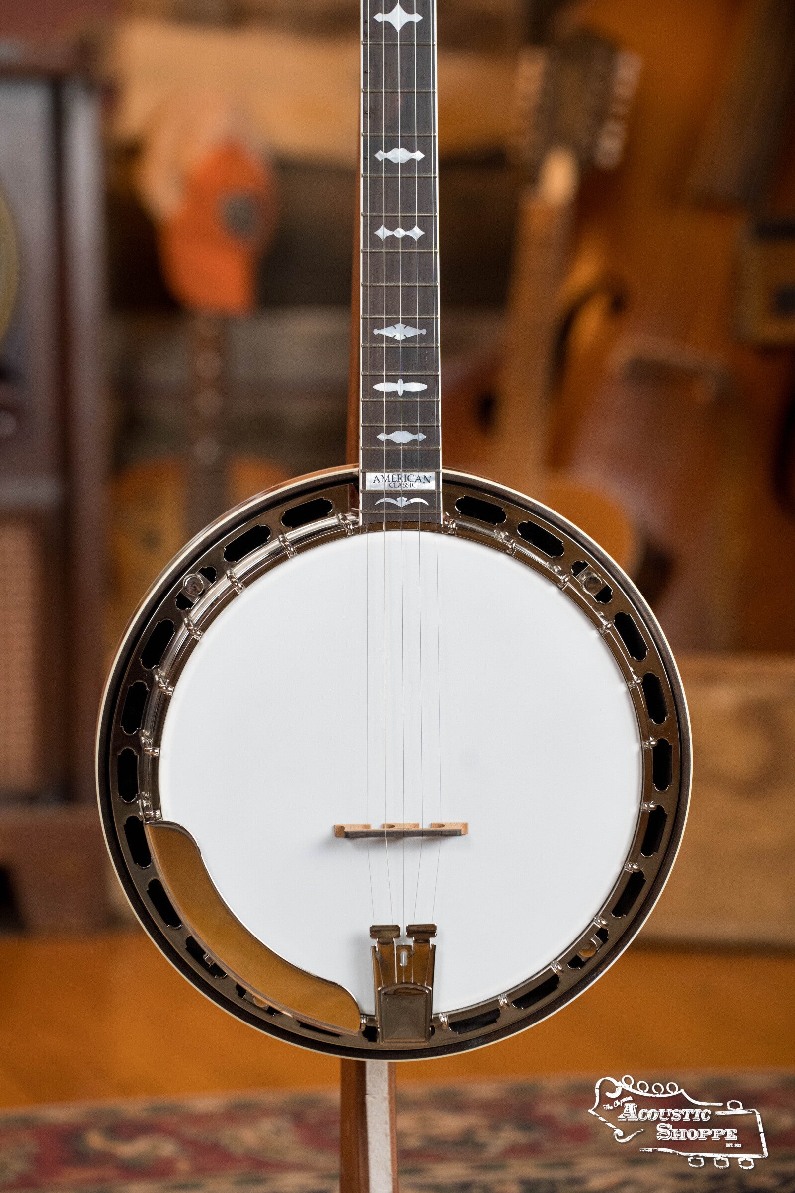 Sullivan American Classic 75 "Leaves and Bows" Pattern Mahogany Resonator Banjo #0241