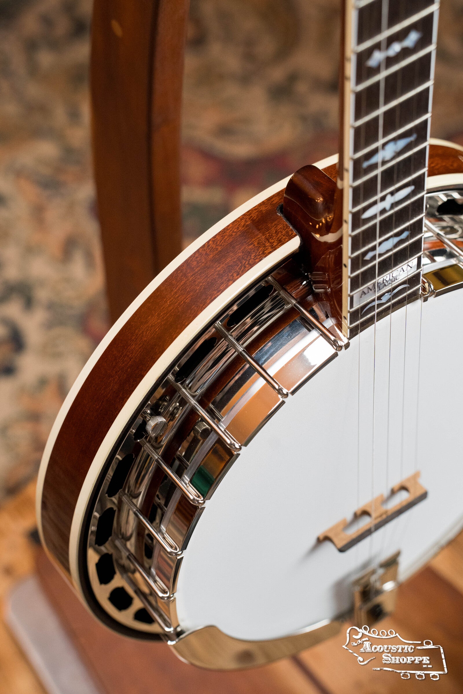 Sullivan American Classic 75 "Leaves and Bows" Pattern Mahogany Resonator Banjo #0241
