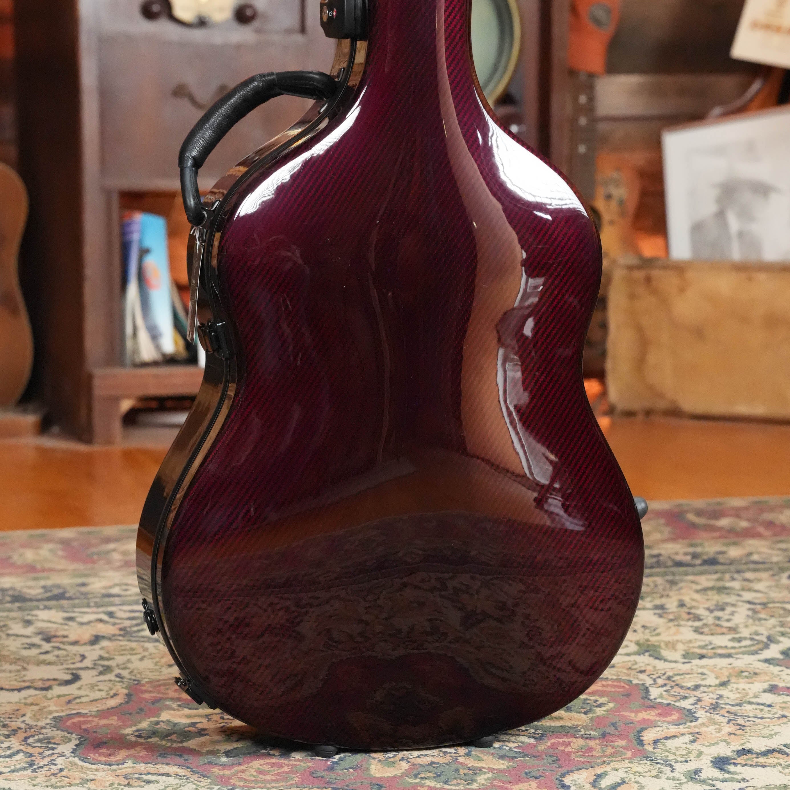 TKL Voyager 14-Fret Traditional OptiX Red/Black Carbon Fiber Orchestra Model Case