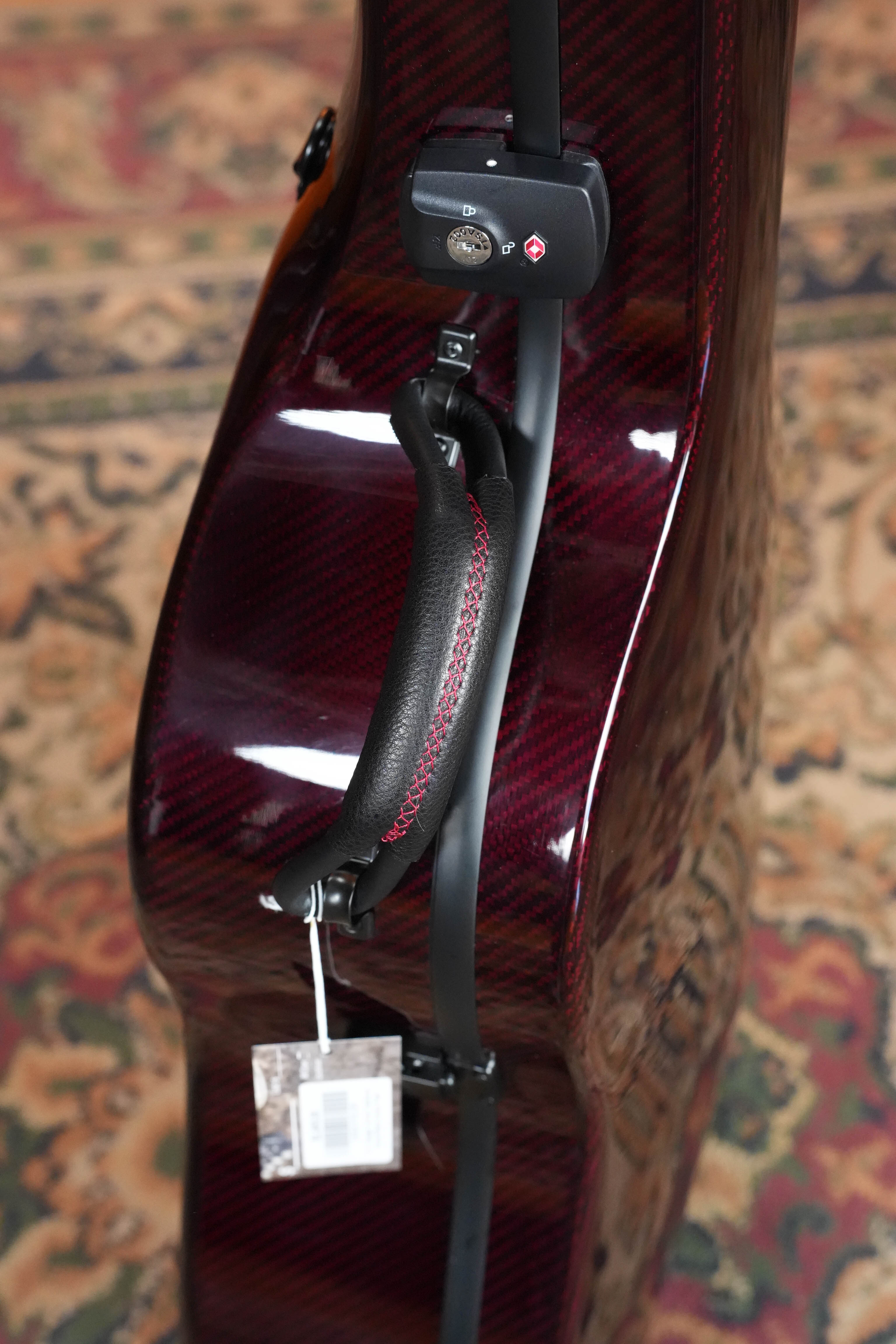 TKL Voyager 14-Fret Traditional OptiX Red/Black Carbon Fiber Dreadnought Case