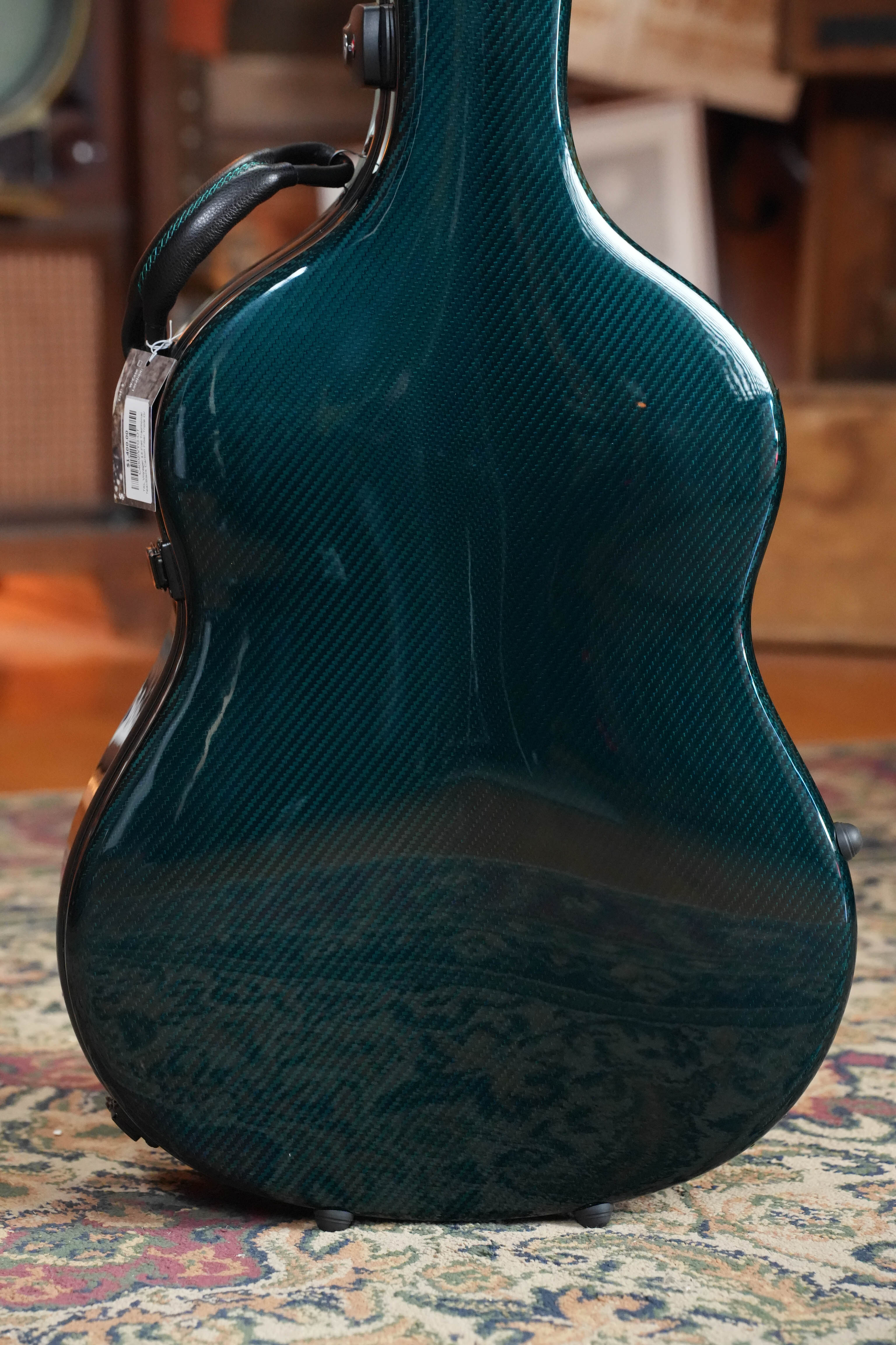 TKL Voyager 14-Fret Traditional OptiX Teal/Black Carbon Fiber Triple O/ Orchestra Model Case