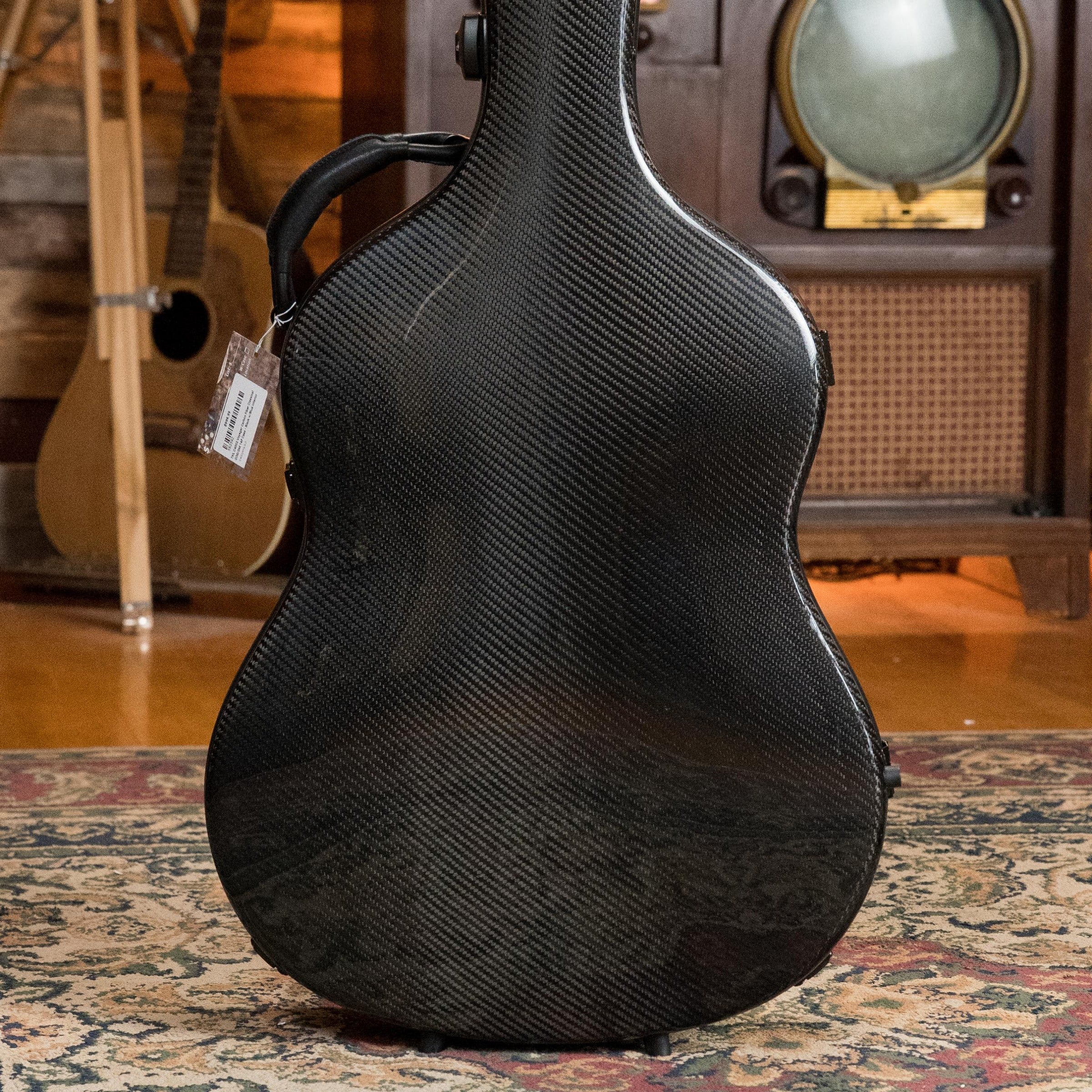 TKL C4002 Voyager Carbon Fiber Classical OOO/OM 14F Case - Black w/Blue Interior