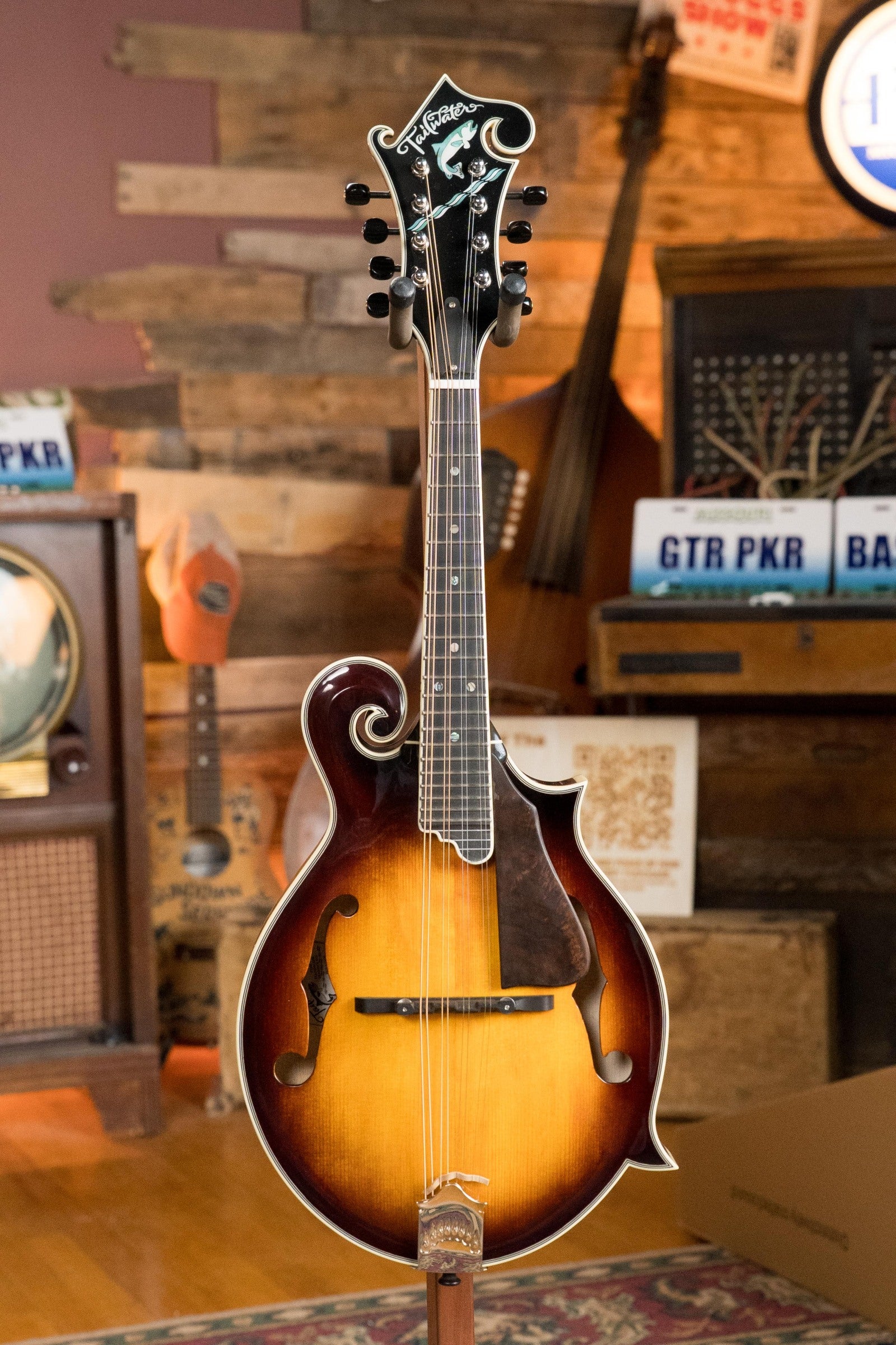 Tailwater TW-F5 Spruce/Flamed Maple F-Style Mandolin w/Scooped Fretboard Extension #1203