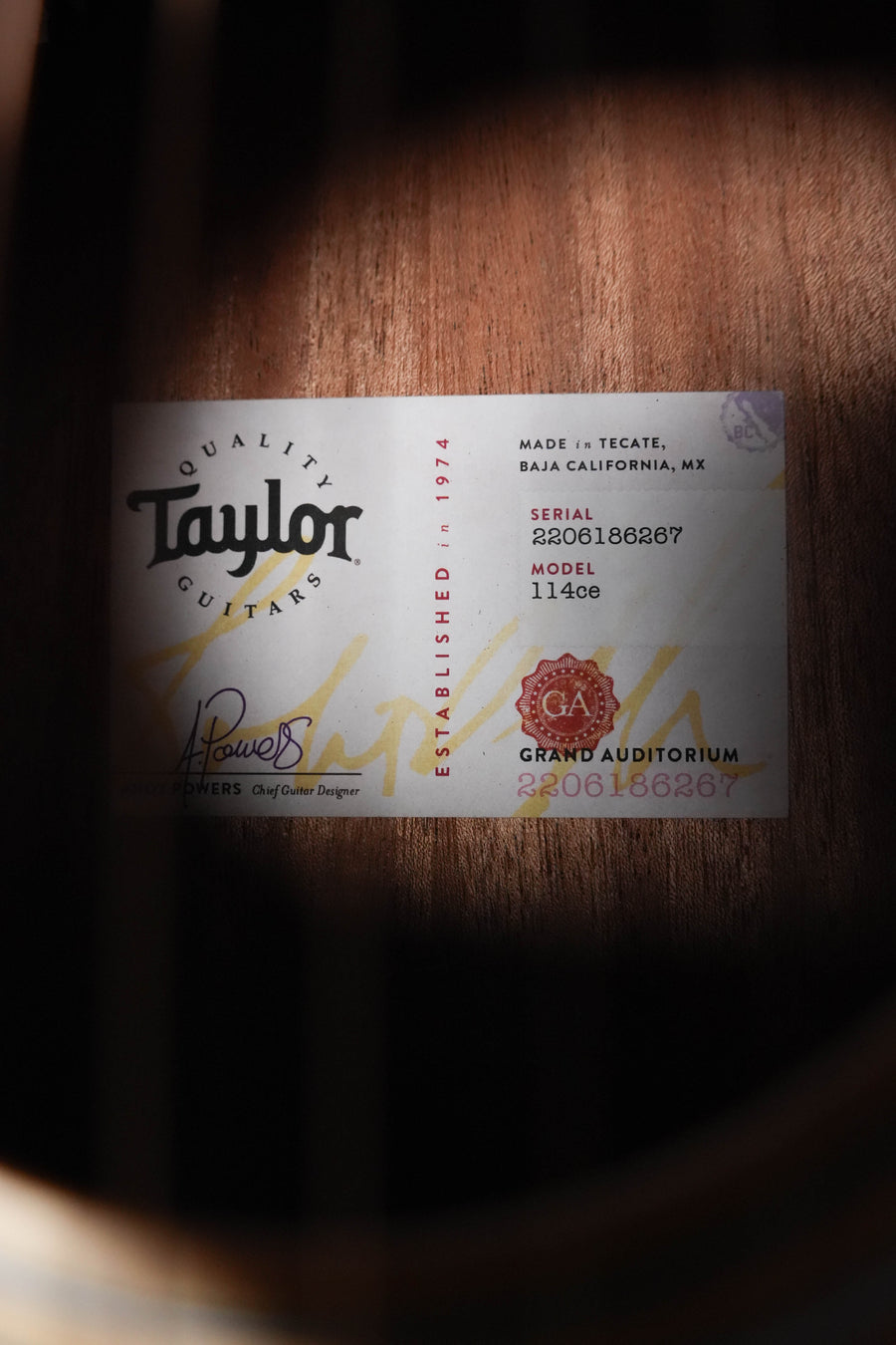 Taylor 114ce Grand Auditorium Acoustic-Electric #6267