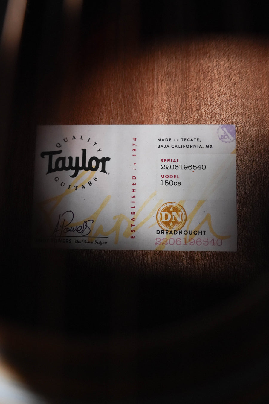 Taylor 150ce Dreadnought 12-String Acoustic-Electric #6540