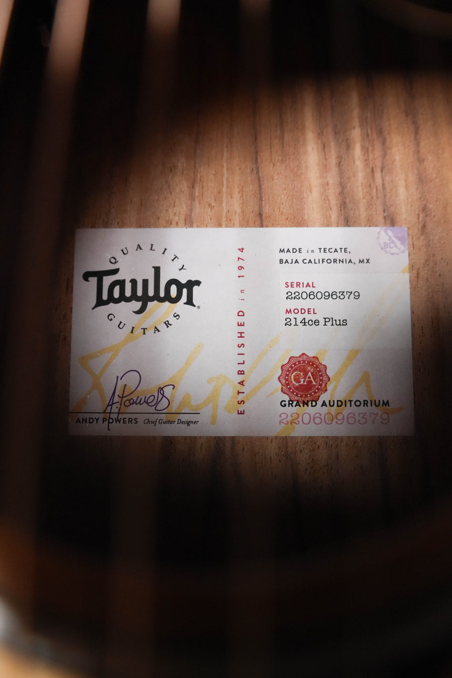 Taylor 214ce Plus Grand Auditorium Acoustic-Electric #6379