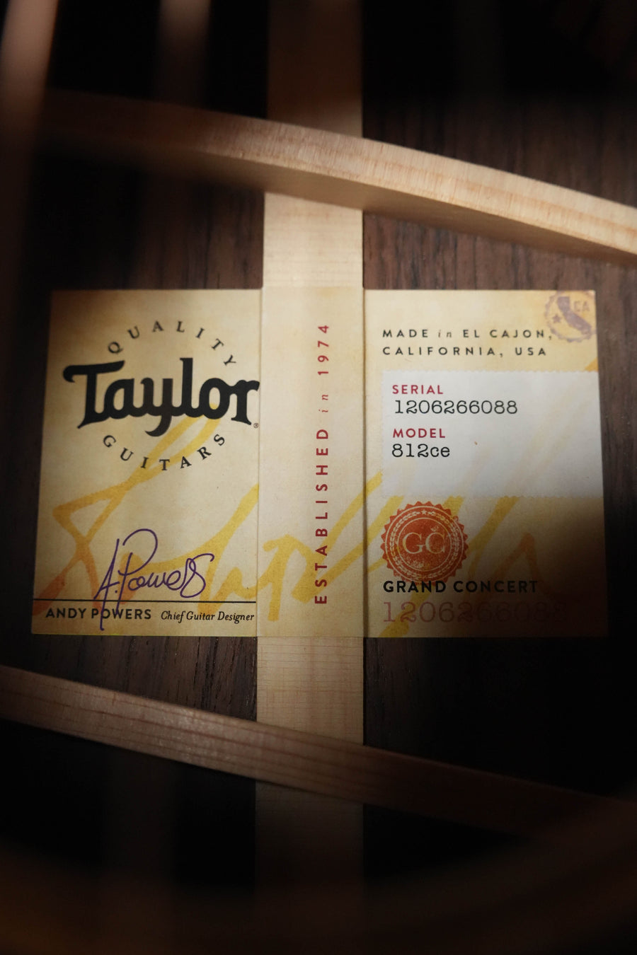 Taylor 812ce Grand Concert Acoustic-Electric #6088