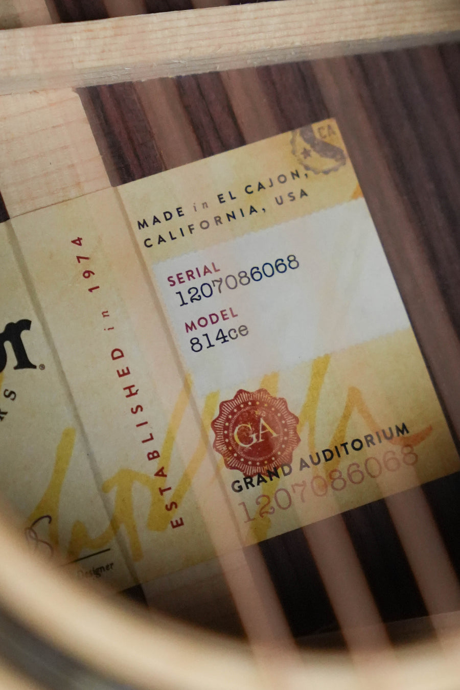 Taylor 814ce Grand Auditorium Acoustic-Electric #6068