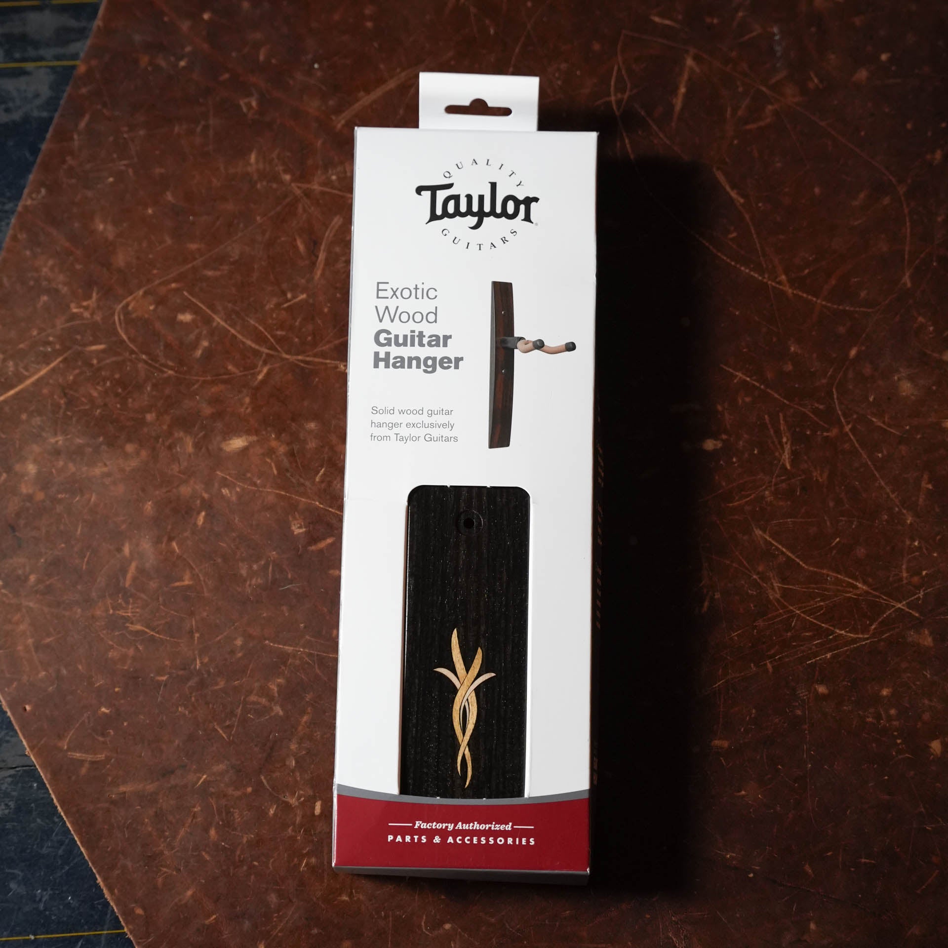 Taylor Bouquet Guitar Hanger, Ebony, Myrtlewood/Boxwood Inlay