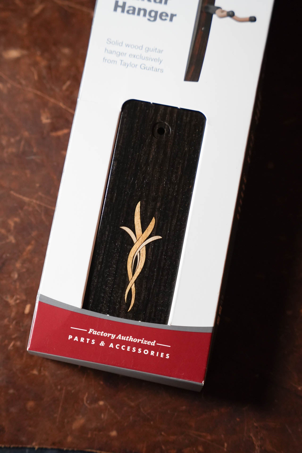Taylor Bouquet Guitar Hanger, Ebony, Myrtlewood/Boxwood Inlay