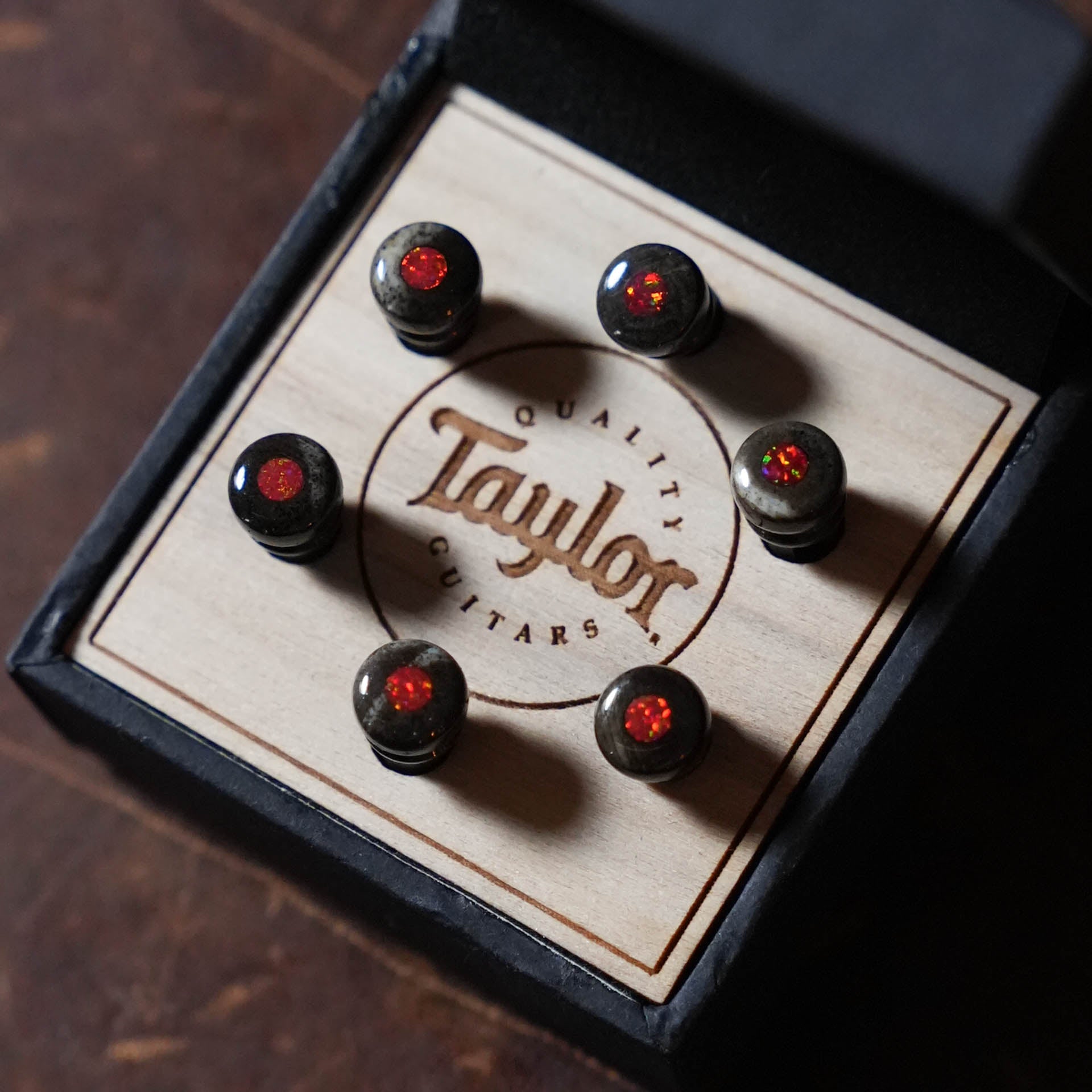 Taylor Bridge Pin Set, Bone, Brown w/Red Opal