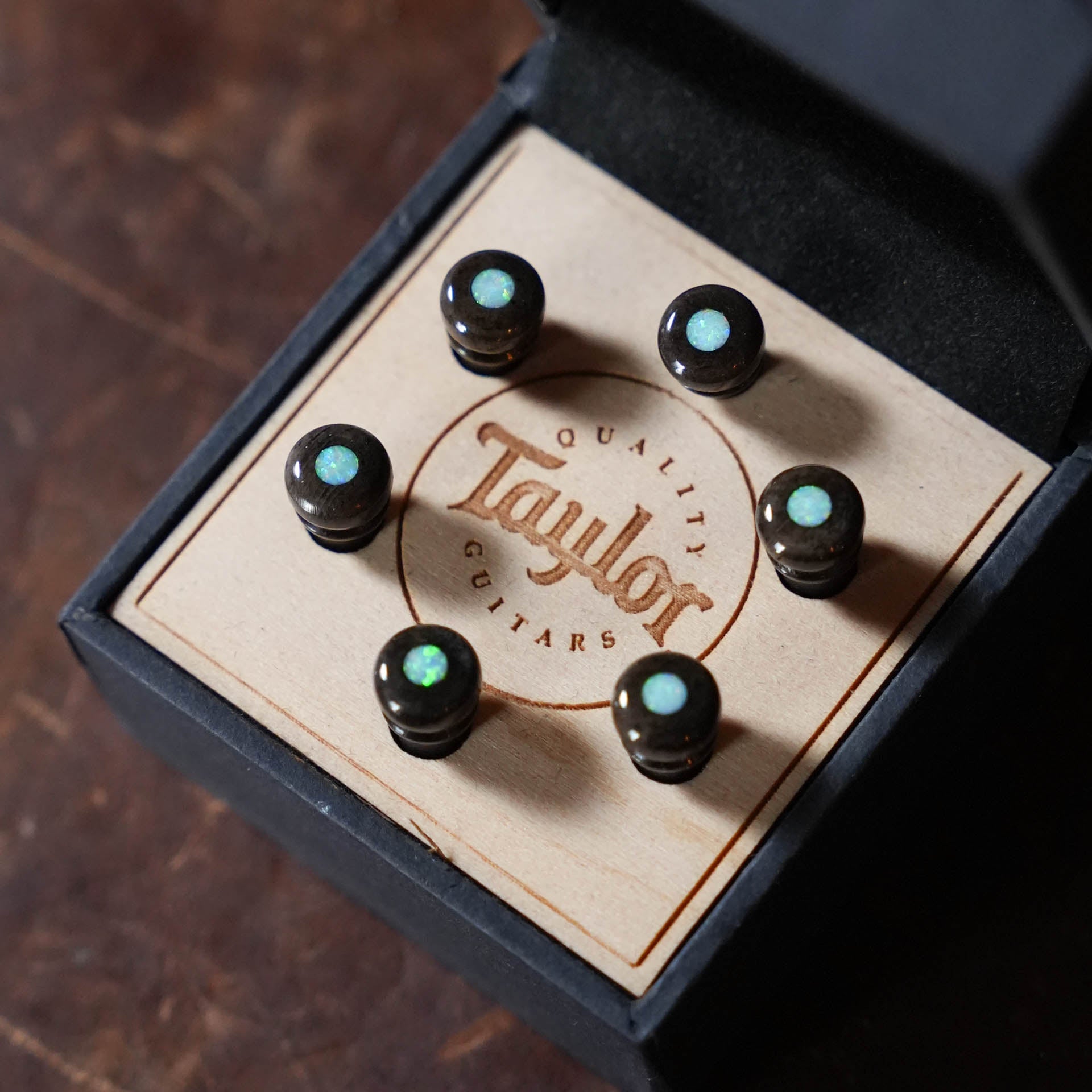 Taylor Bridge Pin Set, Bone, Brown w/White Opal
