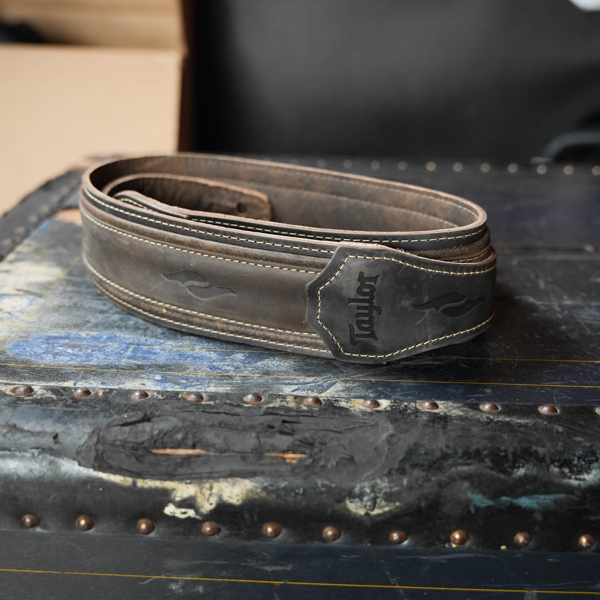 Taylor Element Strap, Distressed Leather, Dark Brown