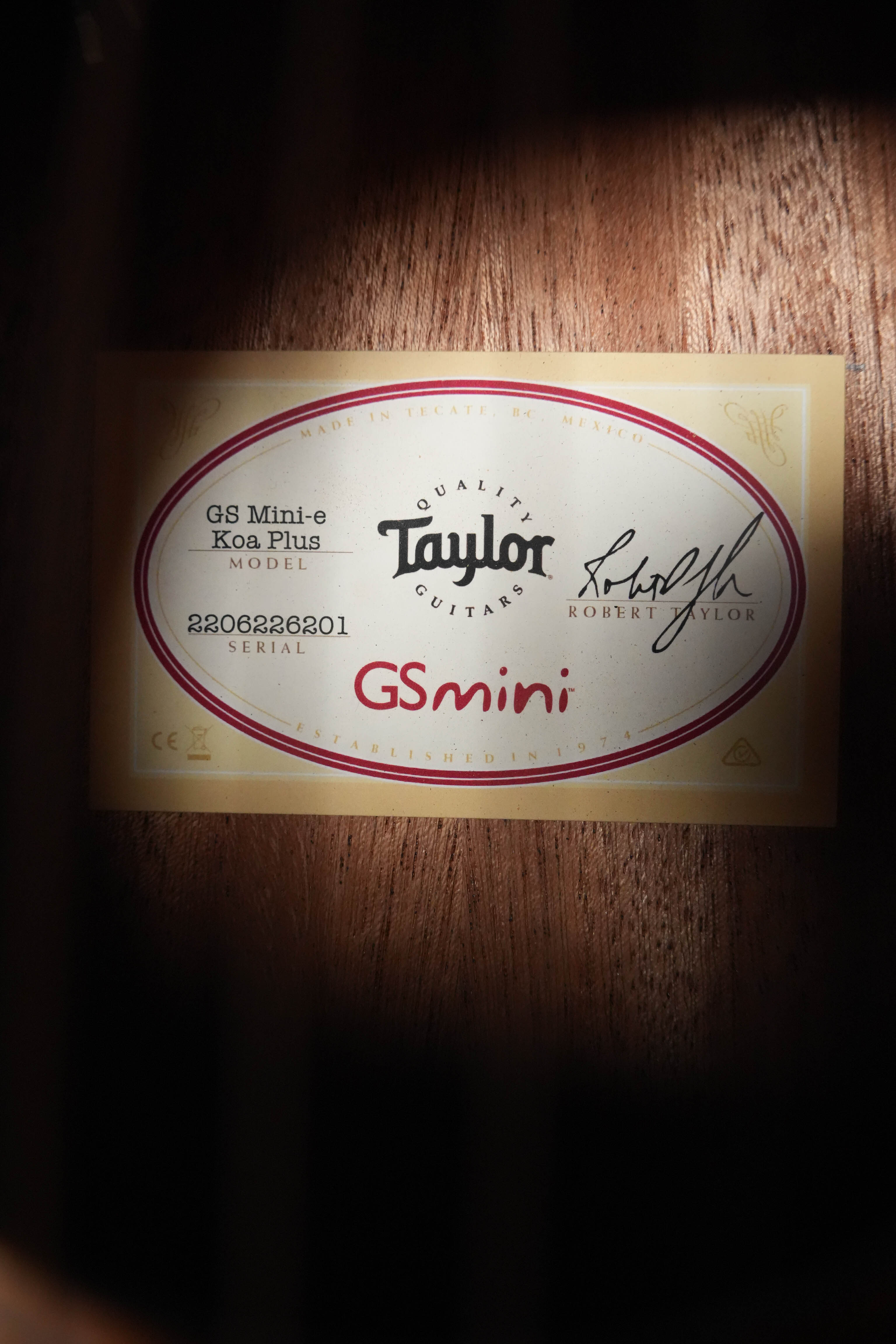 Taylor GS Mini-e Koa Plus Acoustic-Electric #6201