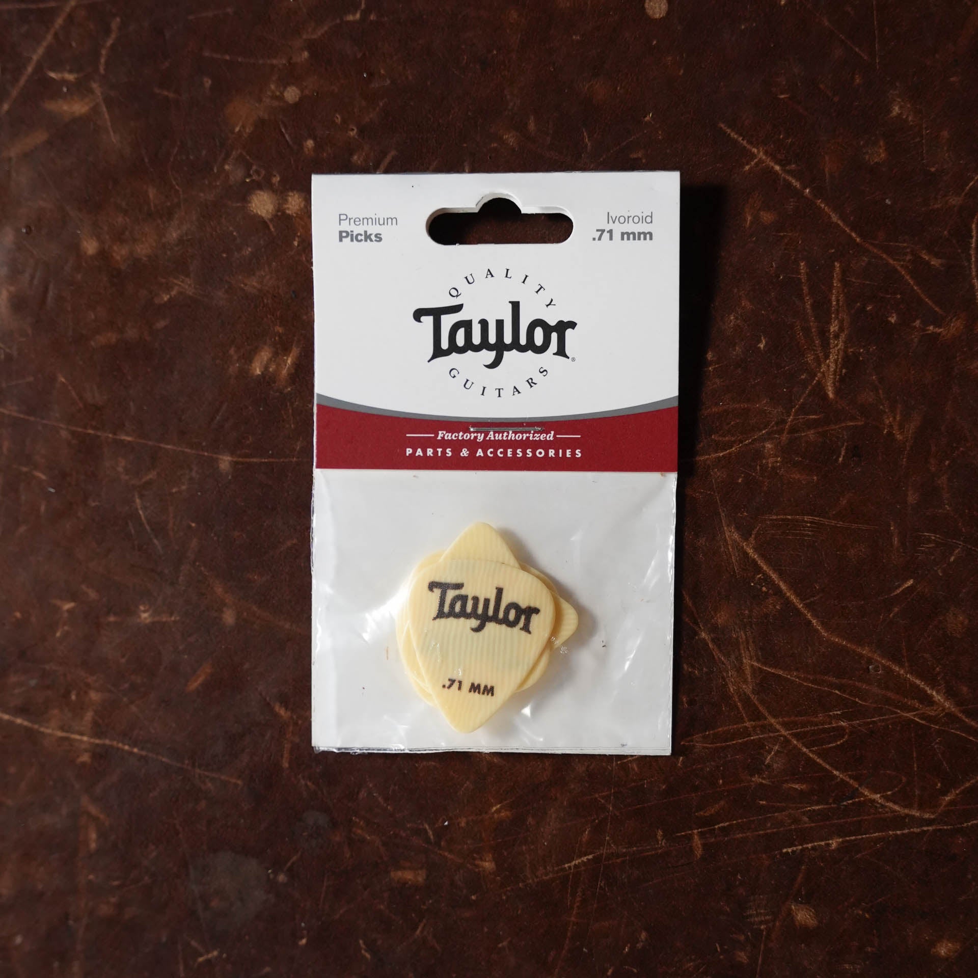 Taylor Premium DarkTone Ivoroid 351 Picks, 0.71mm, 6-pack