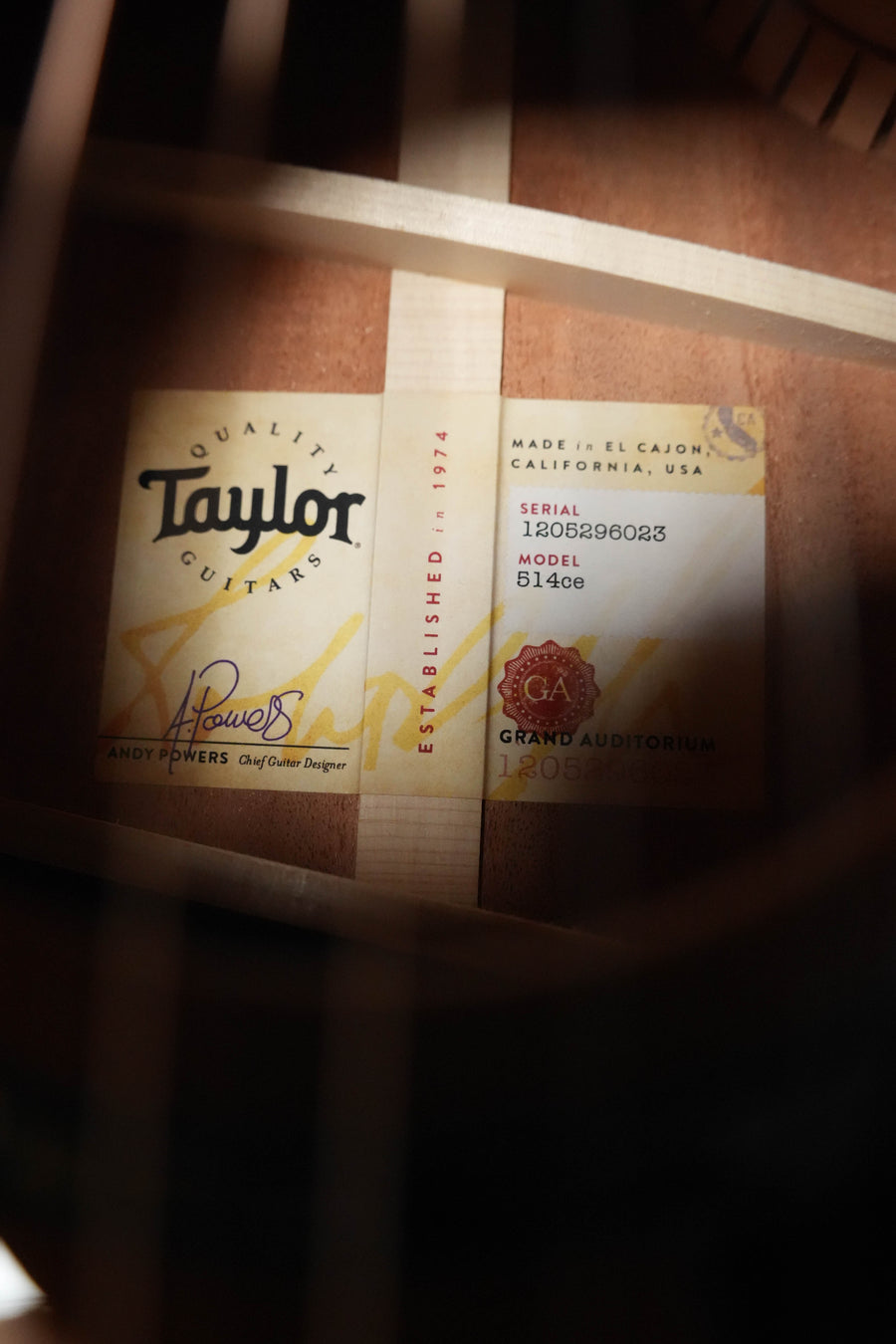 Taylor 514ce Grand Auditorium Acoustic-Electric #6023
