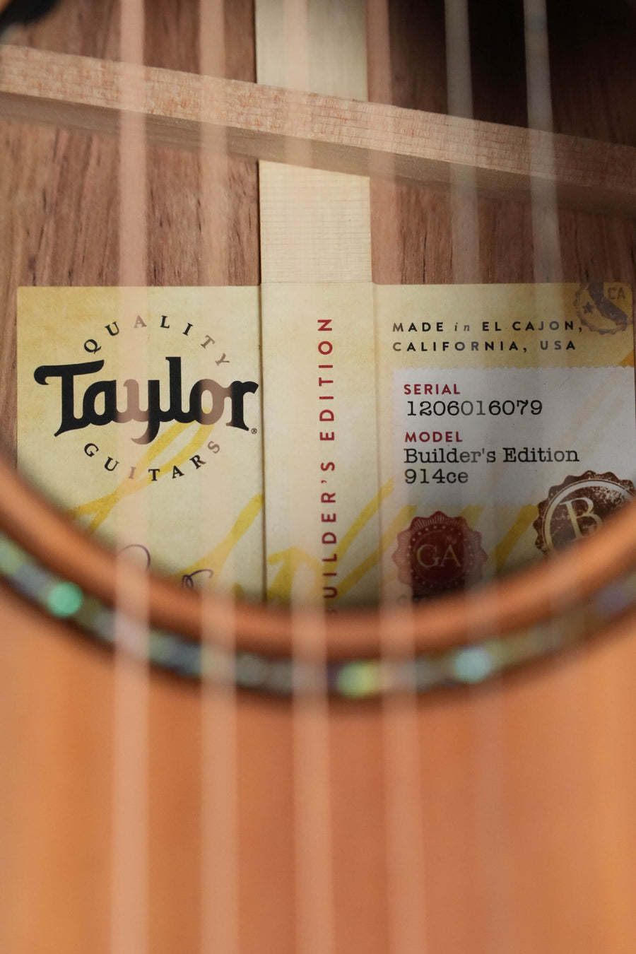 Taylor Builder's Edition 914ce Grand Auditorium Acoustic-Electric #6079