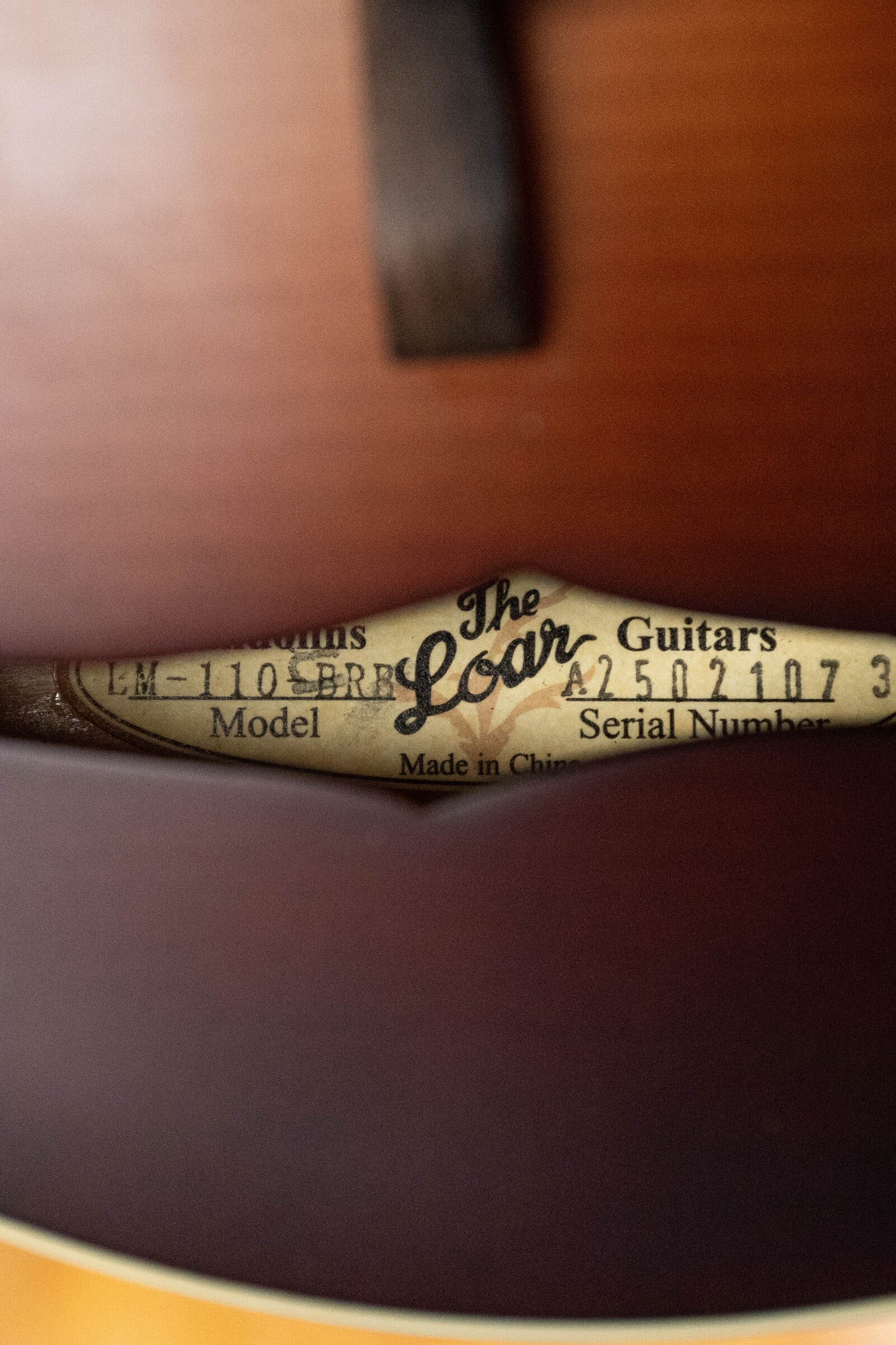 The Loar LM-110E-BRB "Honey Creek" A-Style  Brownburst Mandolin w/Pickup #1073