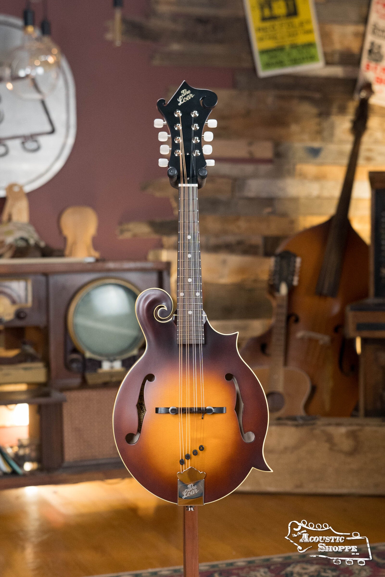 The Loar LM-590E-MS "Contemporary" Spruce/Maple F-Style Sunburst Mandolin w/Pickup #0868