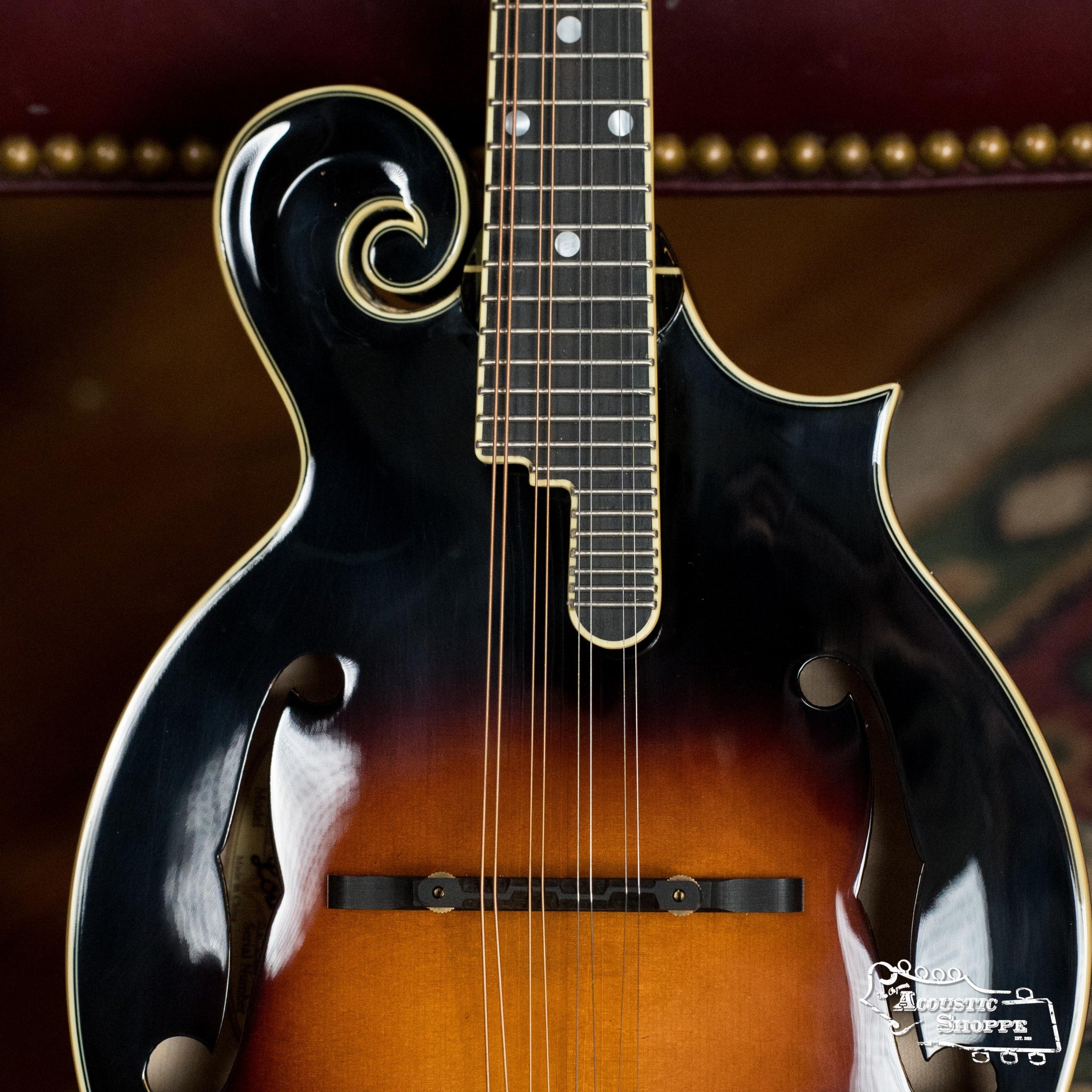 The Loar LM-700-VS Supreme AAA Spruce/Flamed Maple Vintage Sunburst F-Style Mandolin #0765