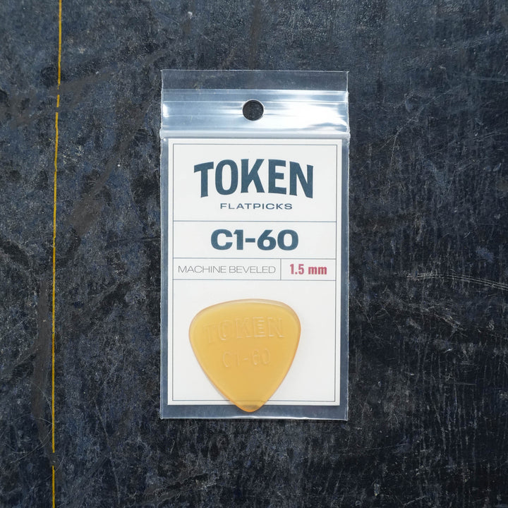 Token C1-60 AMBER Flatpick - Two Round 1.52mm