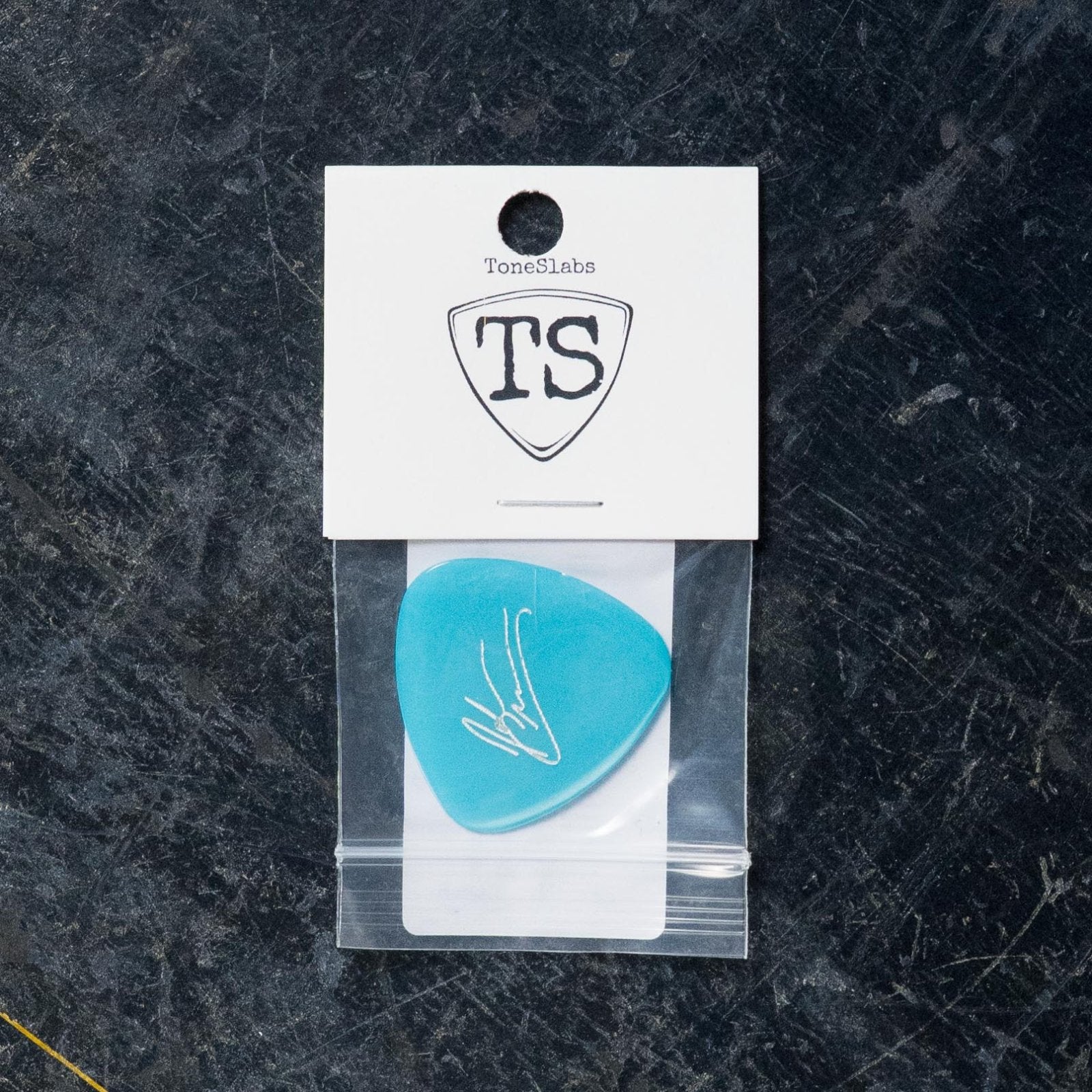 ToneSlabs Casein New Blue *John Chapman* Signature XL Tri 3Rounded Corner Guitar Pick - 1.3mm