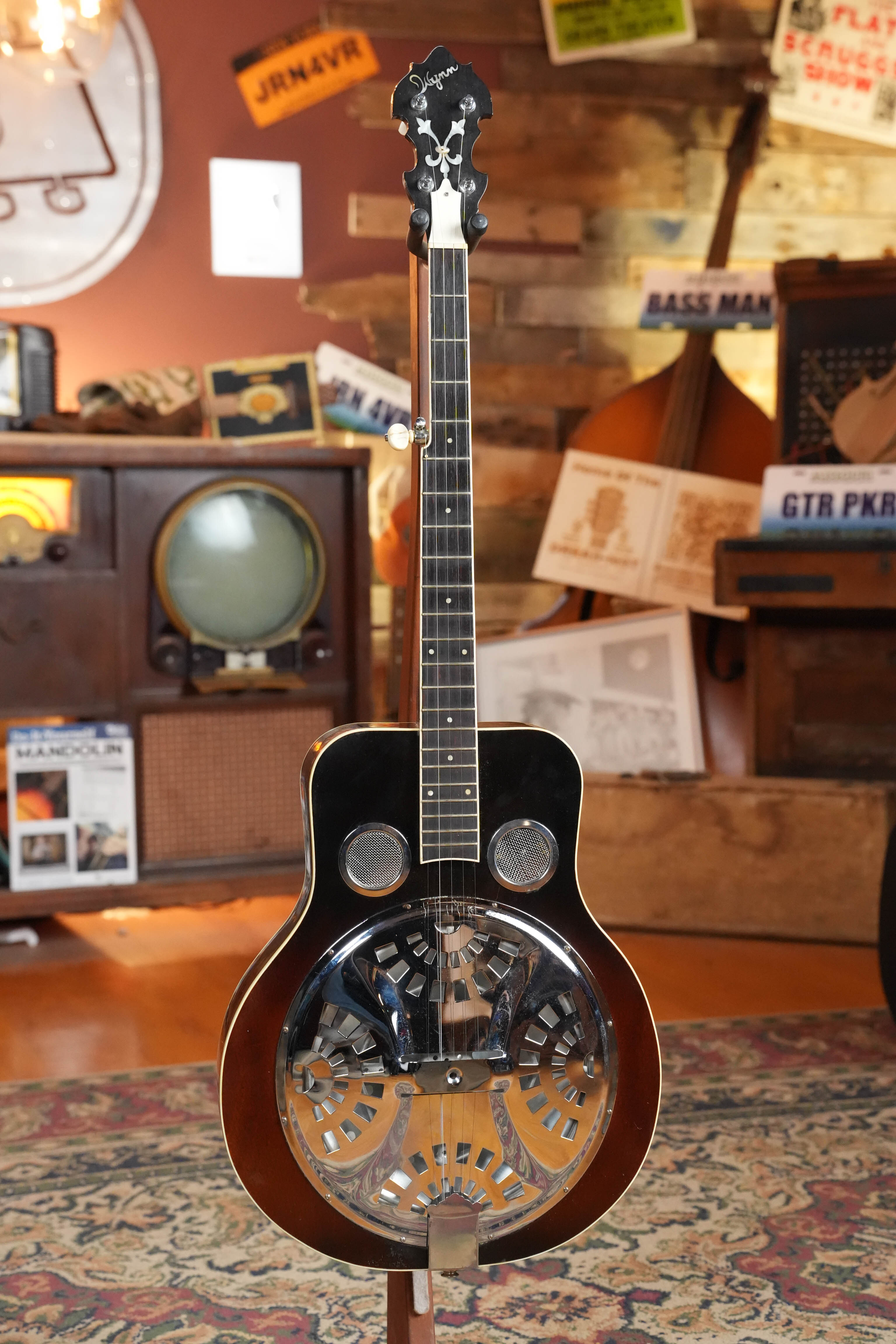 (Used) 1990's Wynn 5 String Banjo Resonator Mahogany Spider Bridge Style Acoustic
