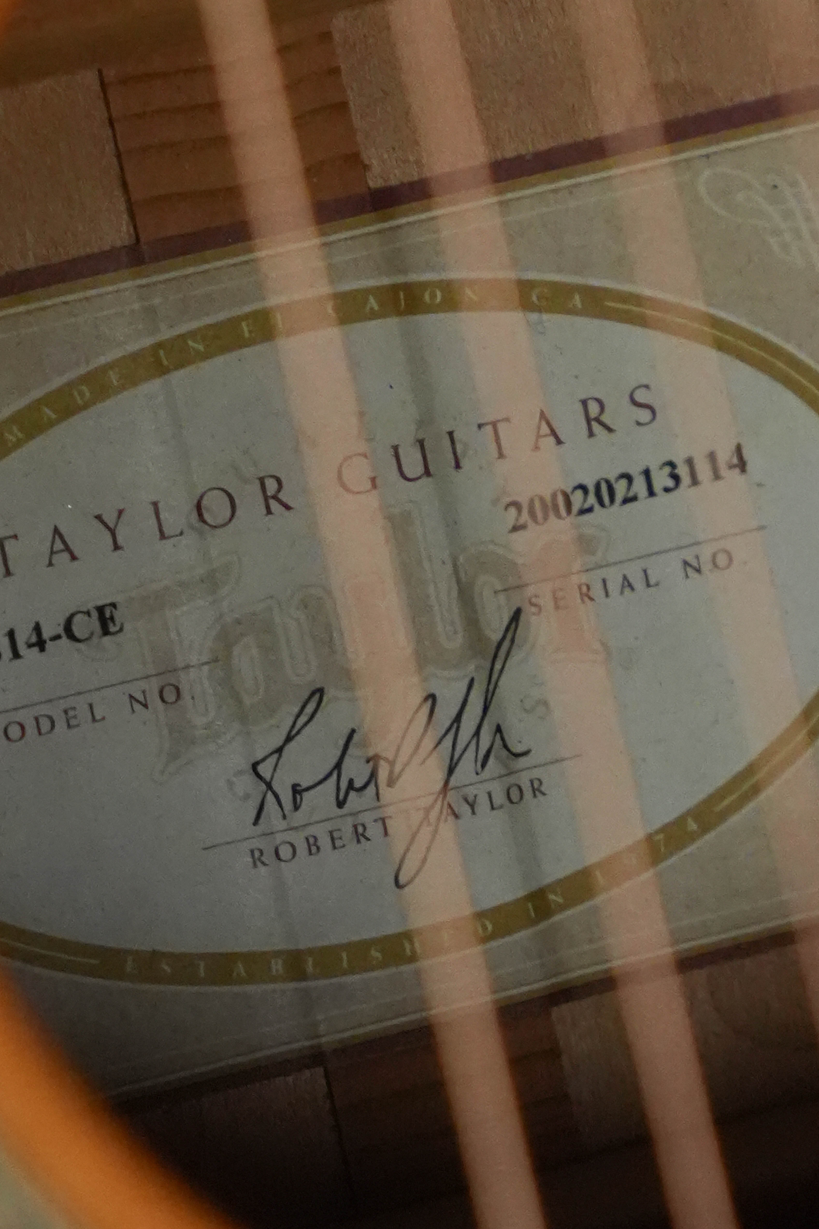 (Used) 2002 Taylor 614CE Grand Auditorium Guitar w/Fishman Pickup #3114