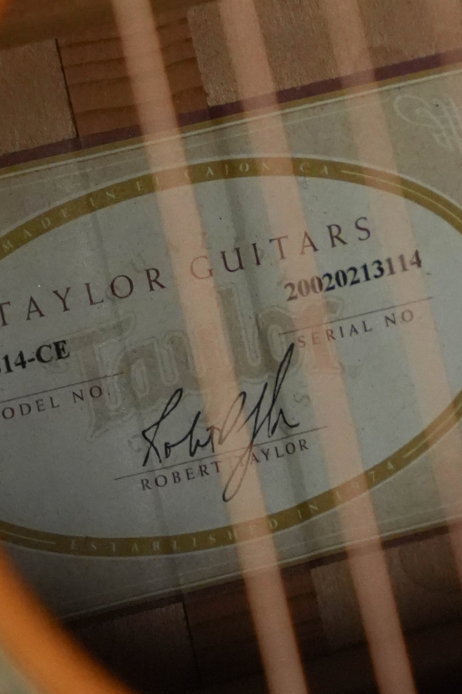 (Used) 2002 Taylor 614CE Grand Auditorium Guitar w/Fishman Pickup #3114