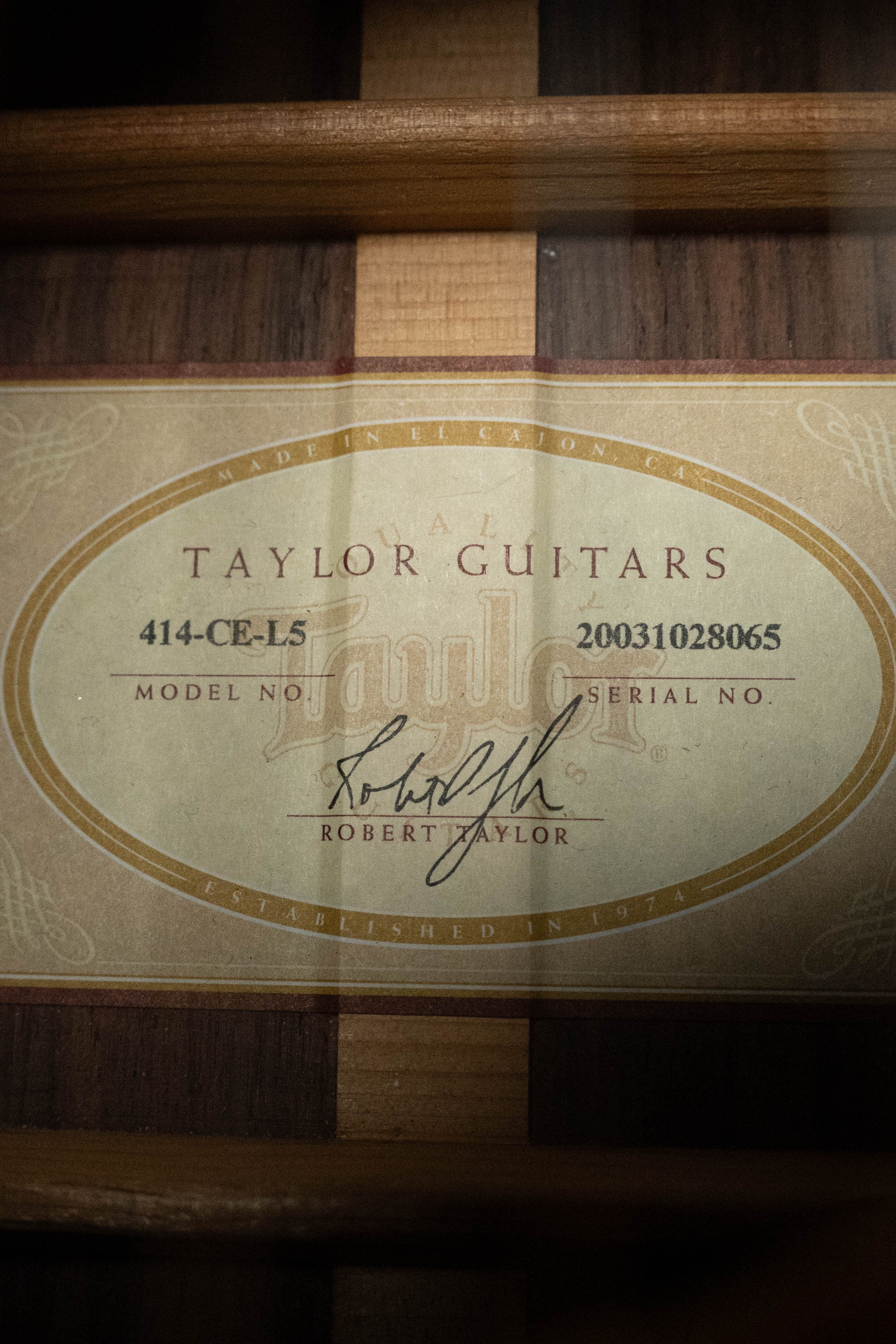 (Used) 2003 Taylor 414CE Sitka/Ovangkol Grand Auditorium Guitar w/Electronics #8065