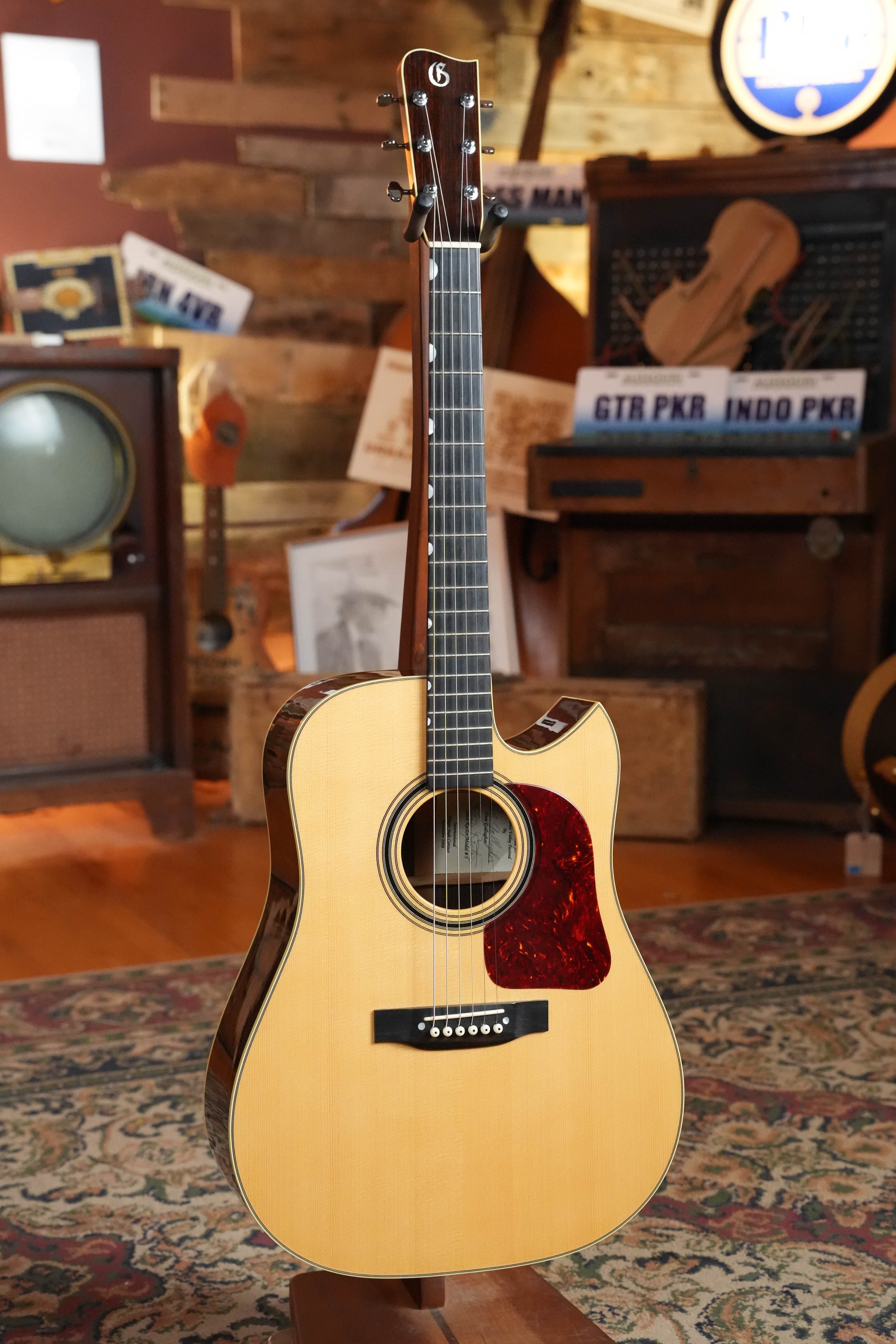 (Used) 2007 Gallagher Steve Rector Model #5 Adirondack/Rosewood Dreadnought Guitar w/K&K #3472