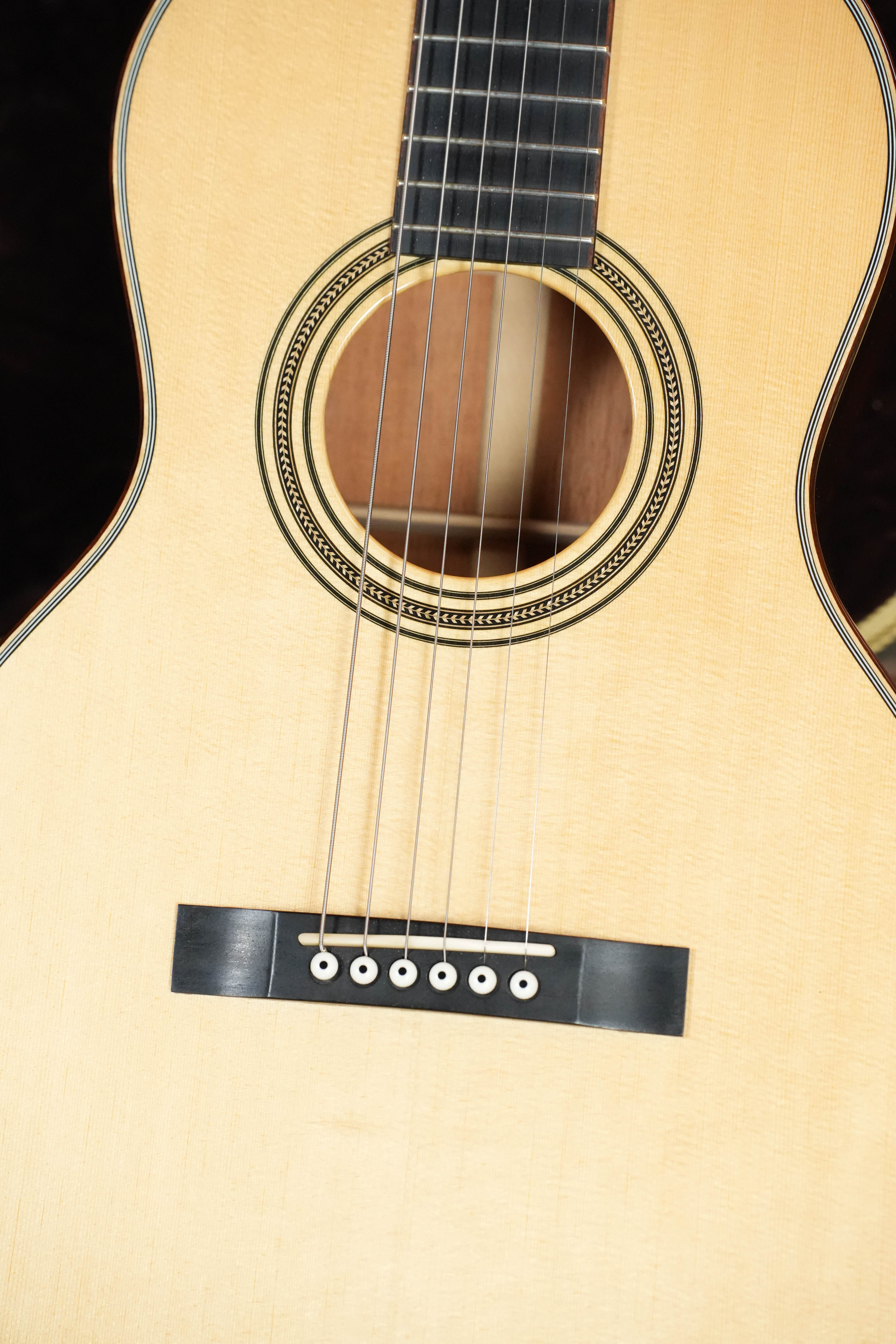 (Used) 2010s Huss & Dalton Model O Engelmann/Mahogany Parlor Acoustic Guitar #3783