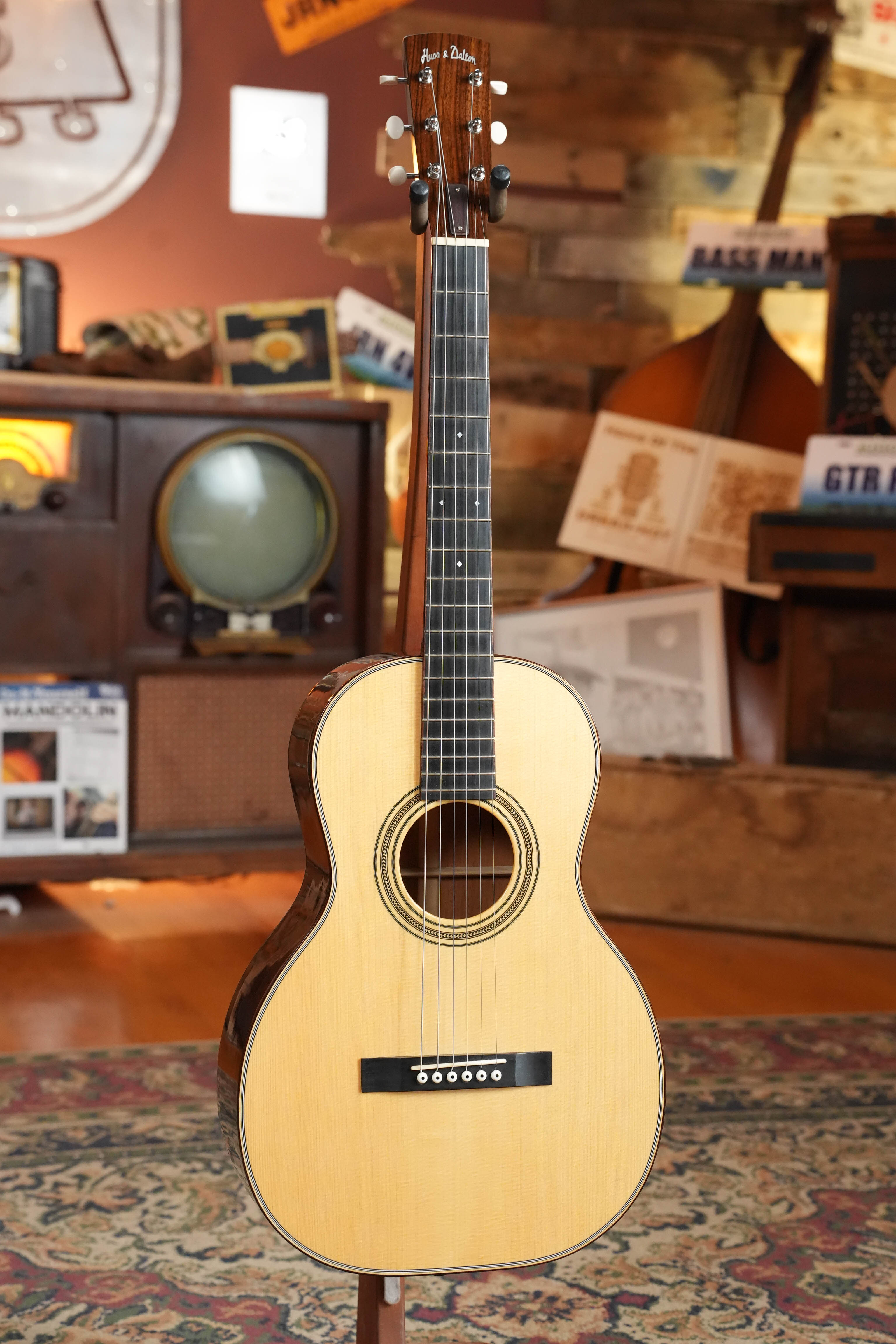 (Used) 2010s Huss & Dalton Model O Engelmann/Mahogany Parlor Acoustic Guitar #3783