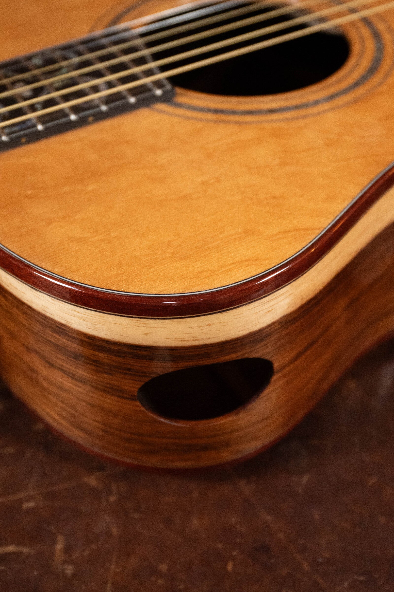 (Used) 2012 Harvey Leach All Honduran Rosewood Folding Neck Travel Acoustic Guitar #6006