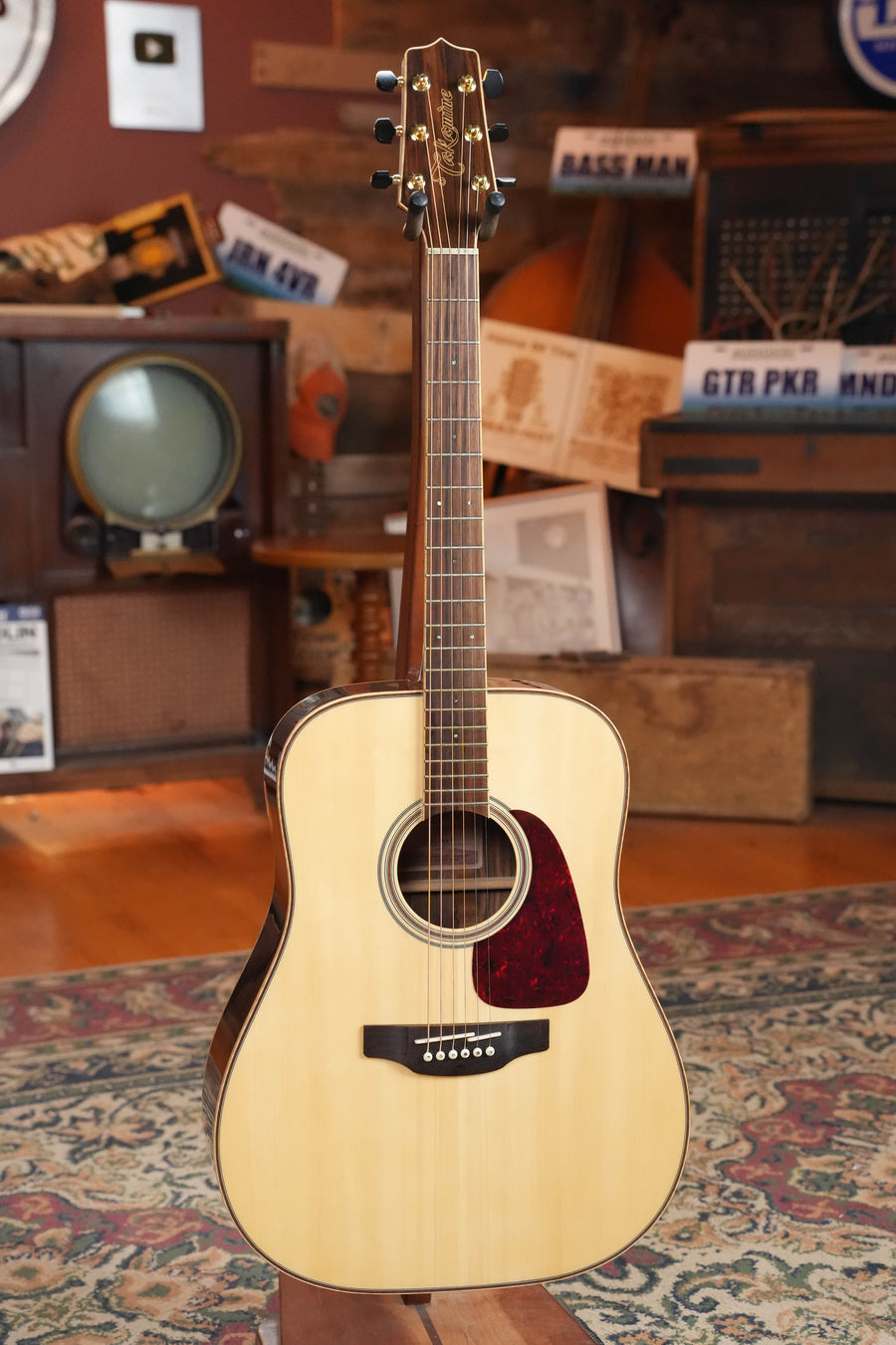 (Used) 2015 Takamine GD93-NAT Solid Spruce/Rosewood + Quilted Maple Dreadnought Acoustic Guitar #1760
