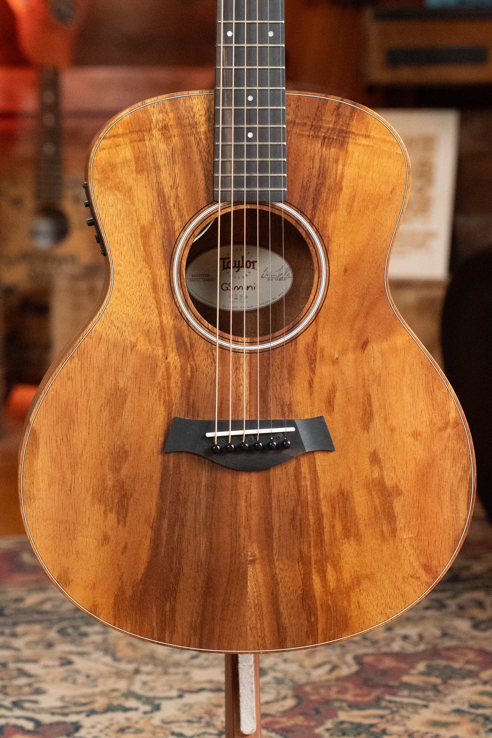 (Used) 2017 Taylor GS Mini All Hawaiian Koa Travel-Sized Modern Parlor Guitar w/Pickup #7255